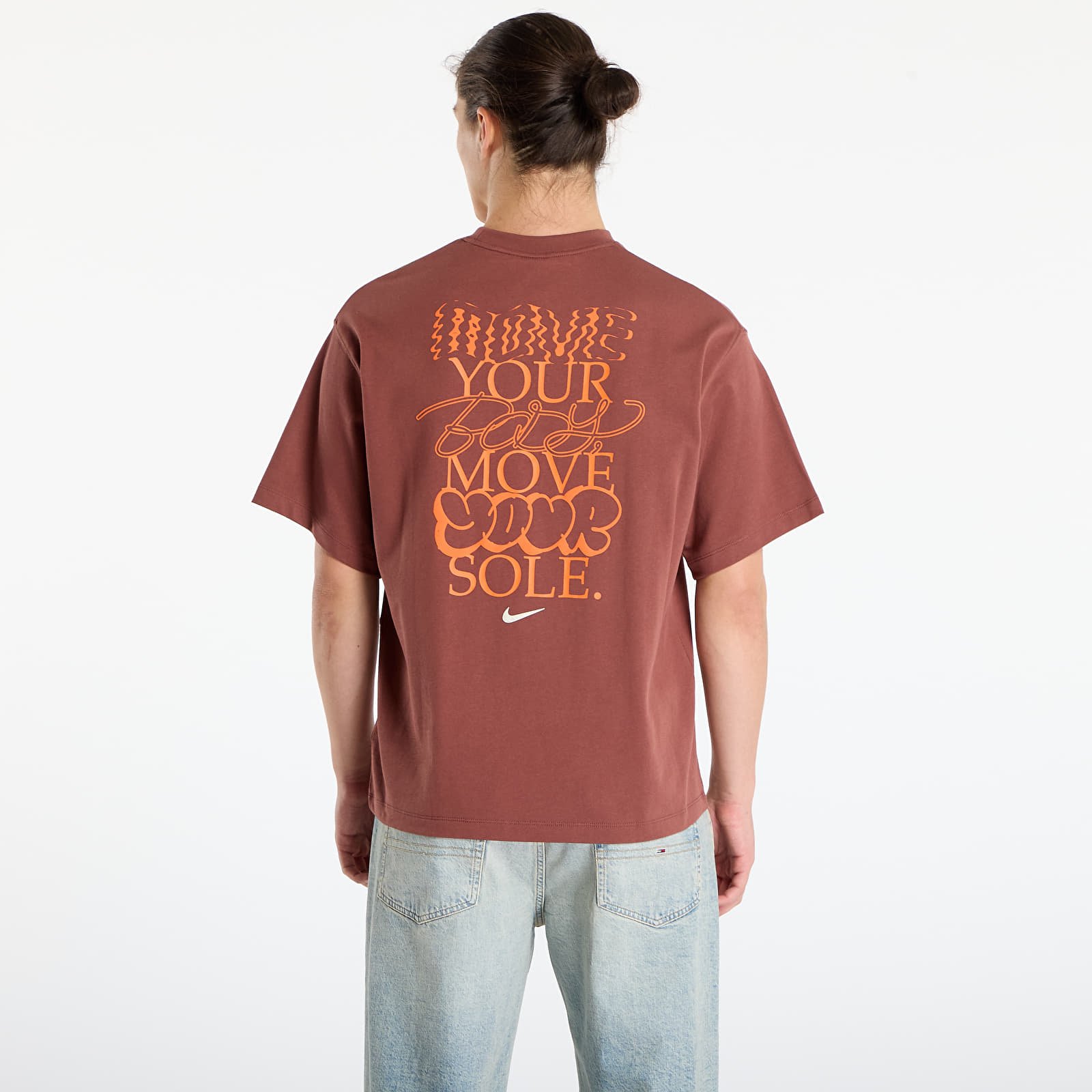 Marškinėliai Nike Solo Swoosh Men's T-Shirt Red Sepia