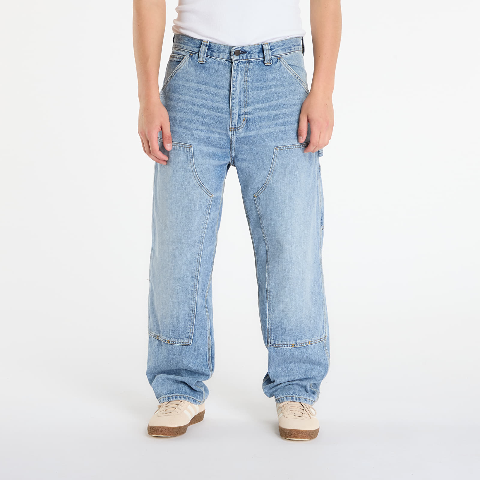 Дънки Carhartt WIP OG Double Knee Pant Blue Burst Washed