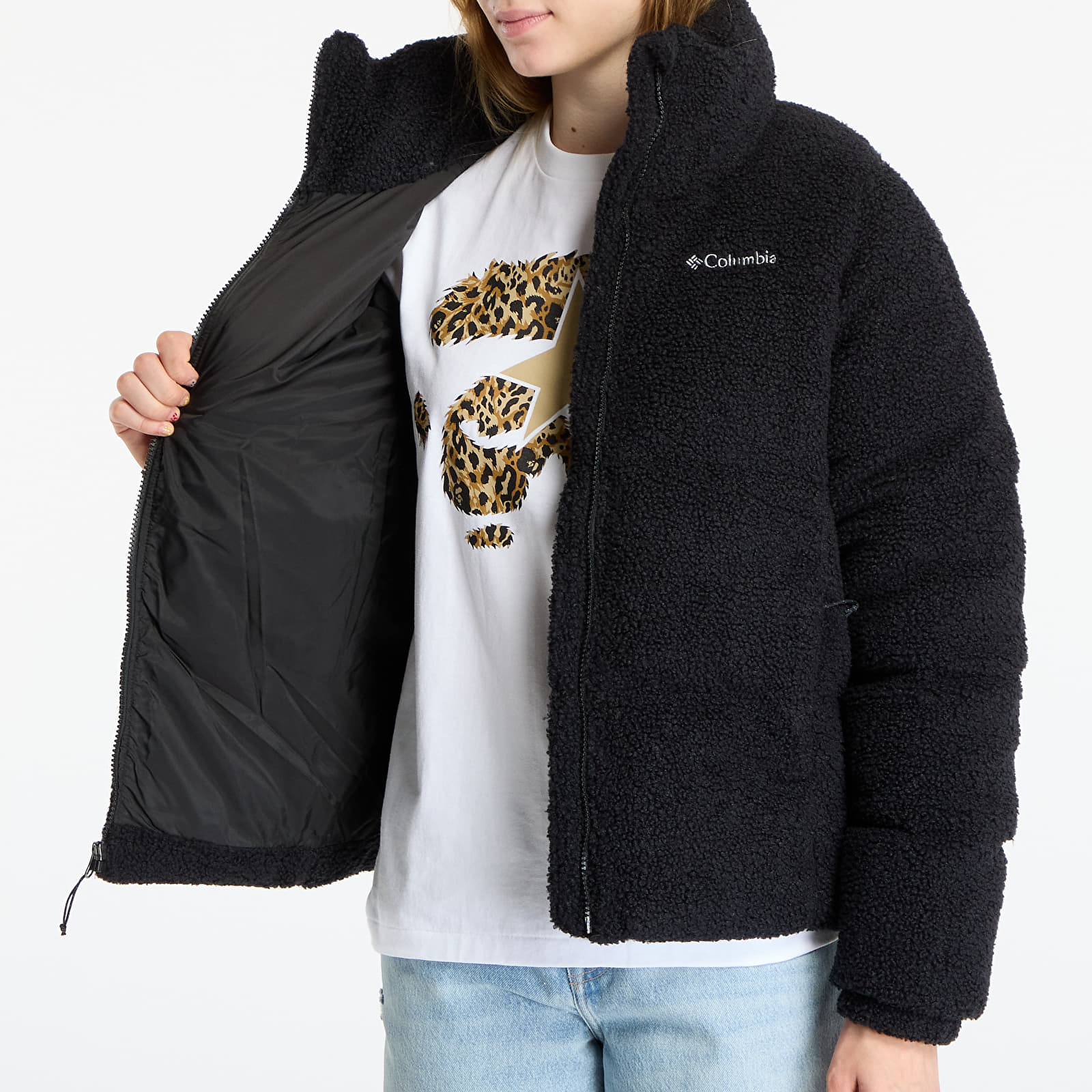 Naisten takit Columbia Puffect™ Sherpa Jacket Black