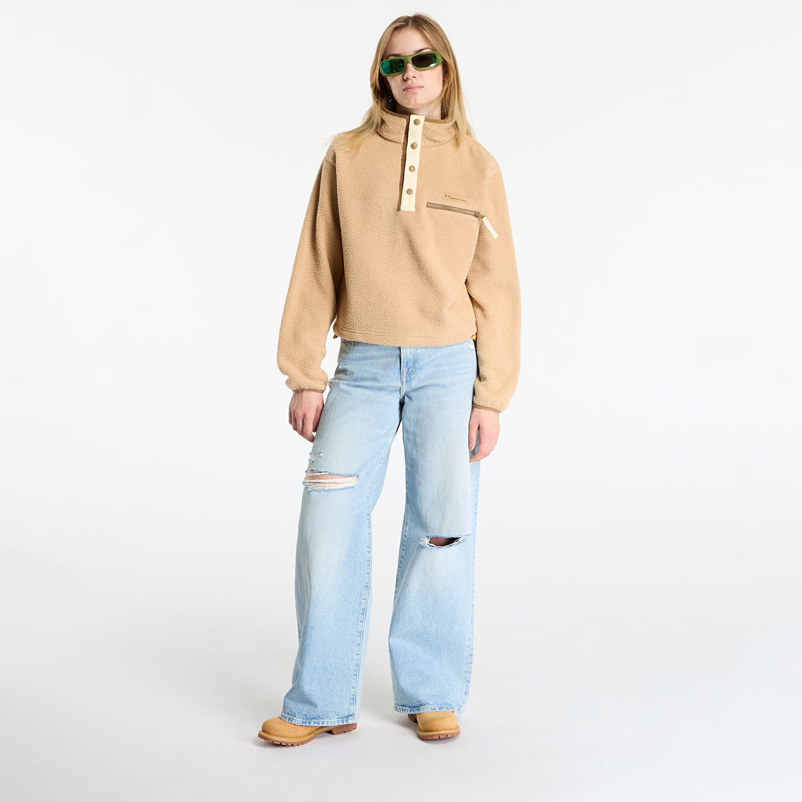 Дамски суичъри Columbia Helvetia™ II Cropped Half Snap Fleece Canoe