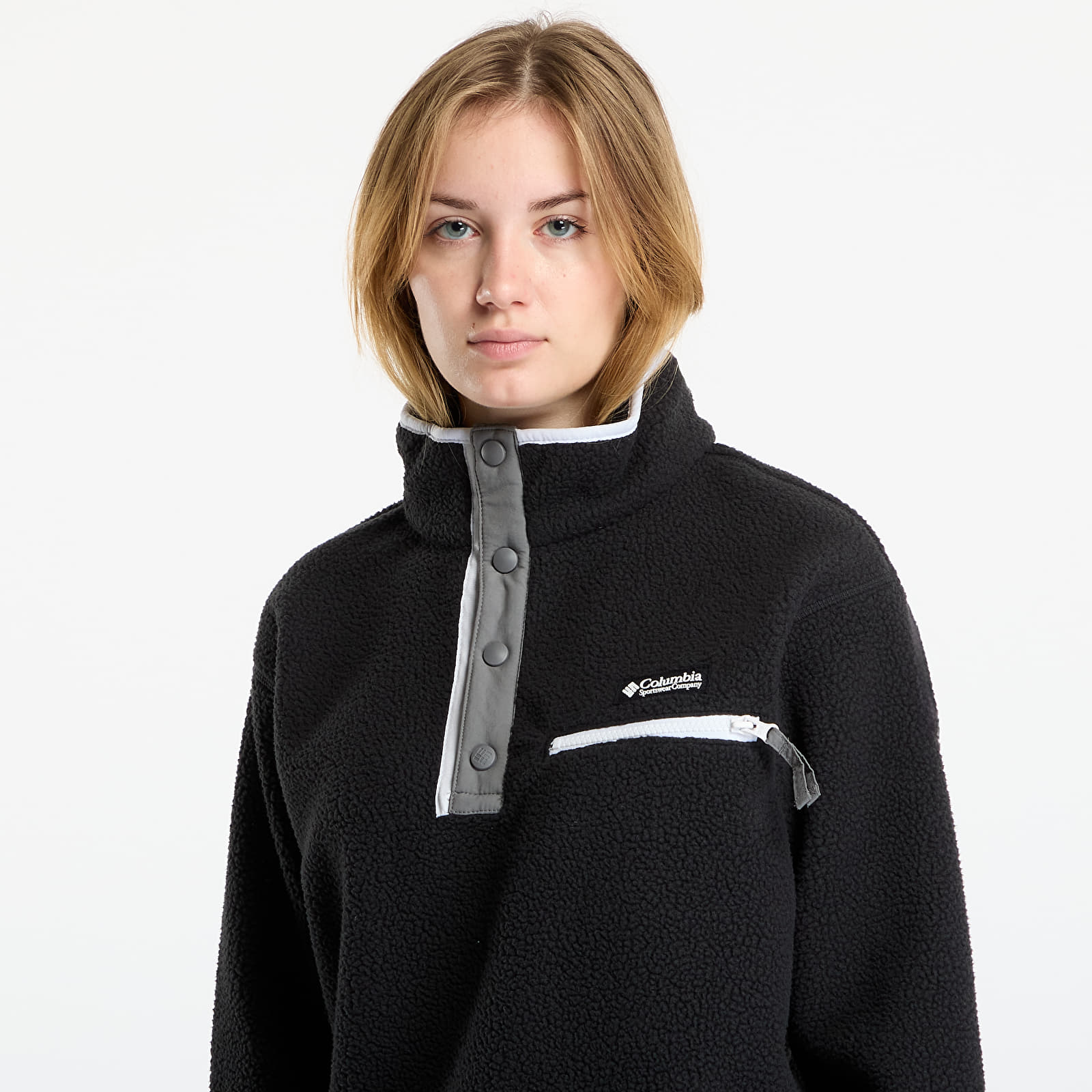 Women's Sweatshirts Columbia Helvetiaâ„¢ II Cropped Half Snap Fleece Black