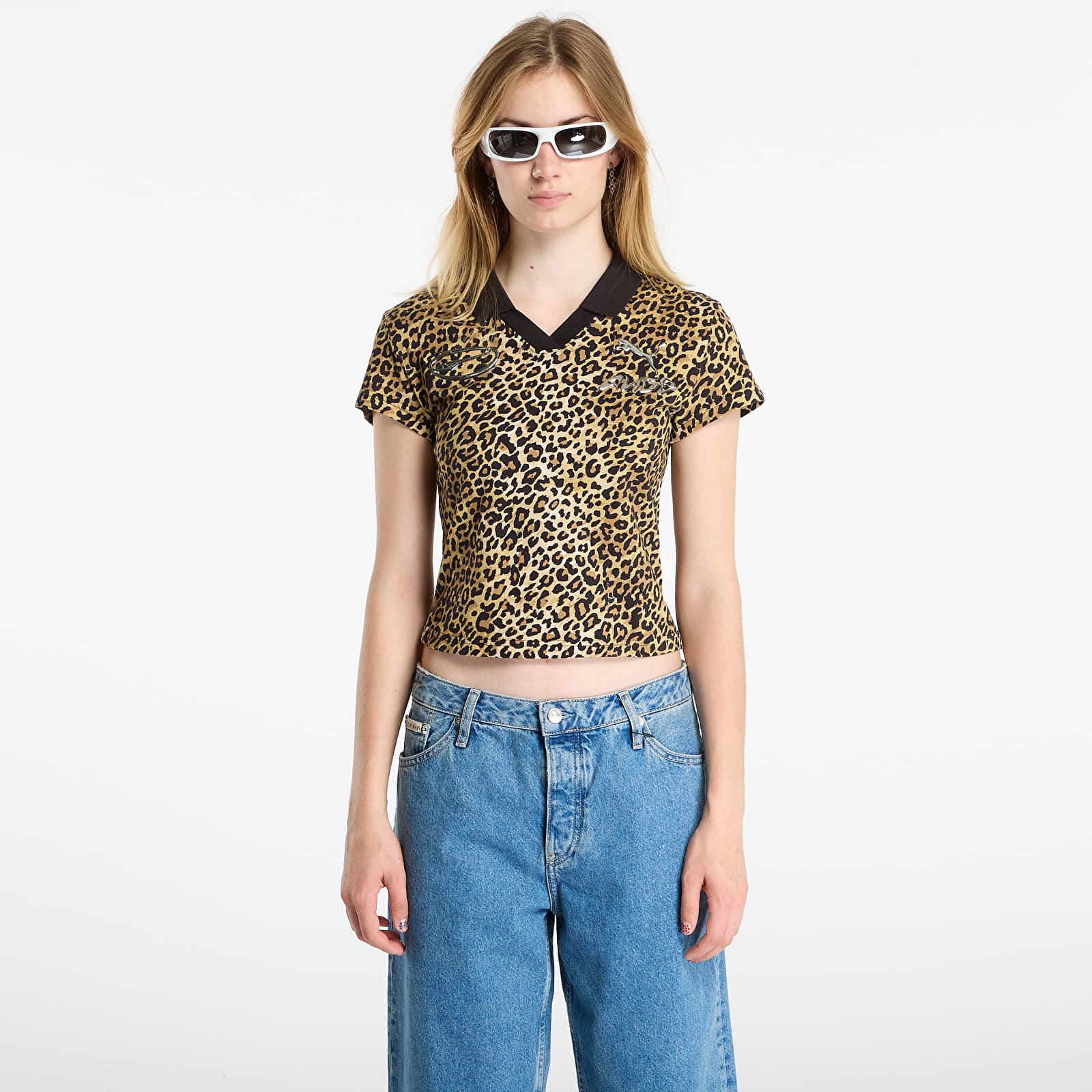 Naisten T-paidat PUMA x A$AP ROCKY Animal Baby Tee Warm Beige/ AOP