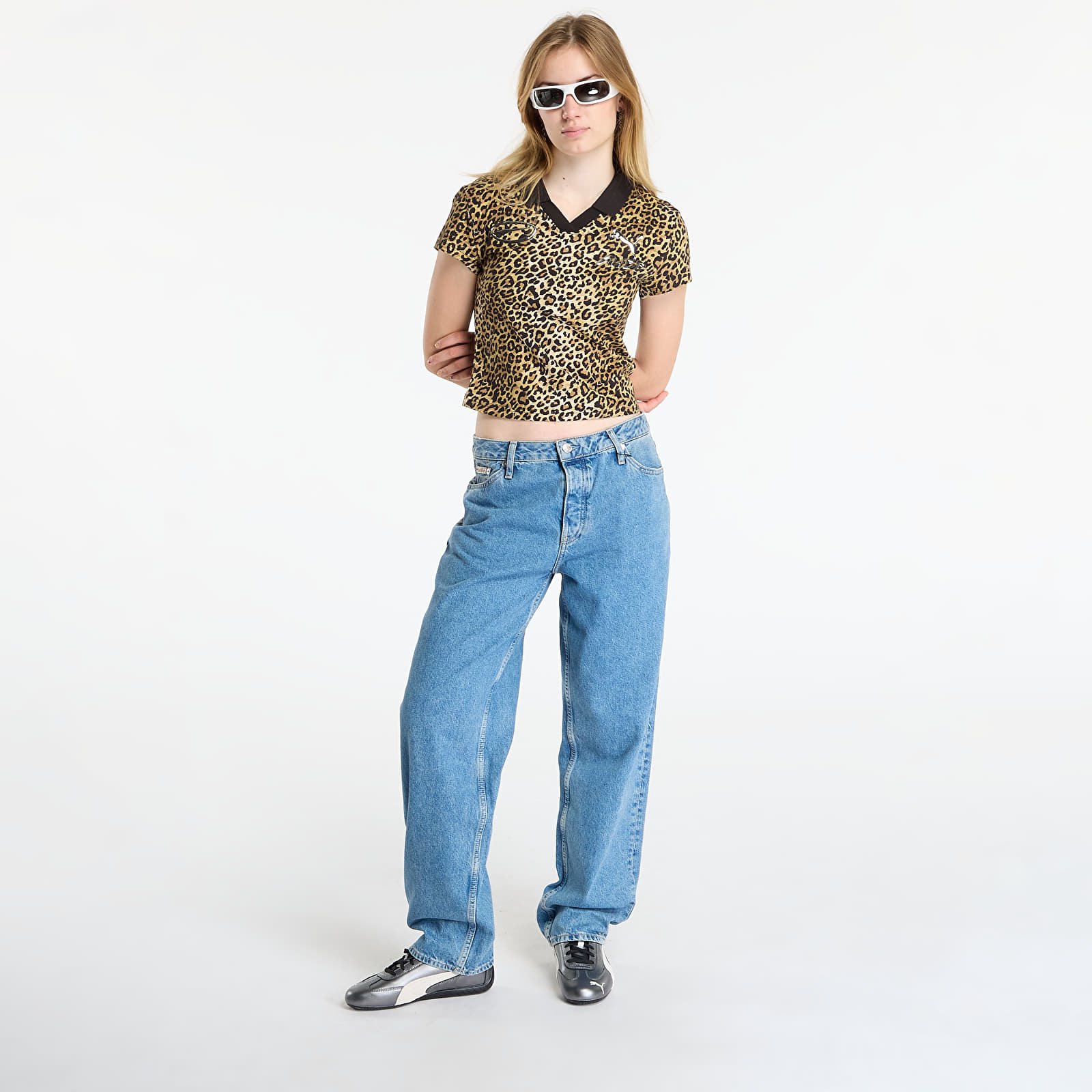 Naisten T-paidat PUMA x A$AP ROCKY Animal Baby Tee Warm Beige/ AOP