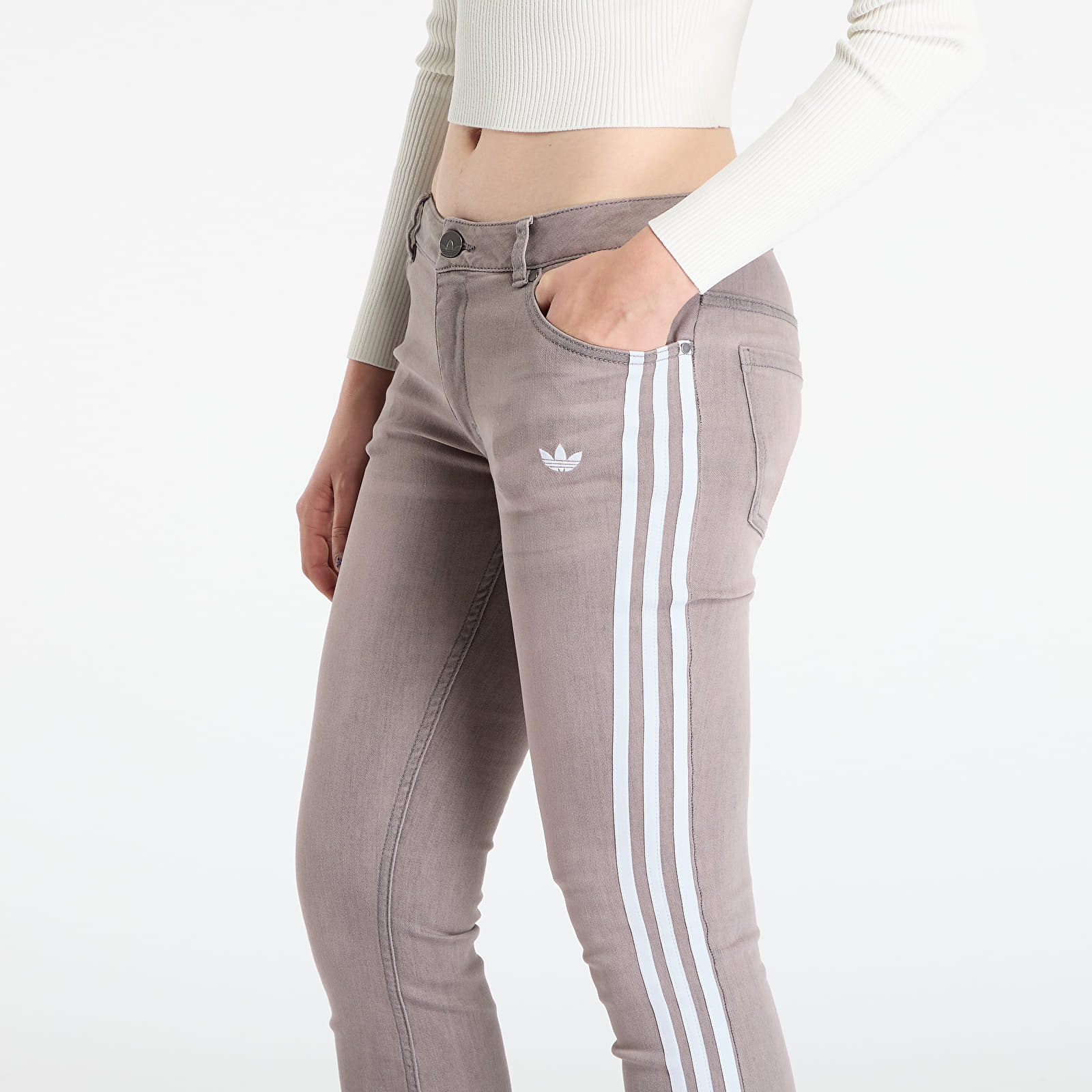 Дамски панталон adidas Adilenium Season 4 Teamgeist Slim LR Denim Joggers New Rose