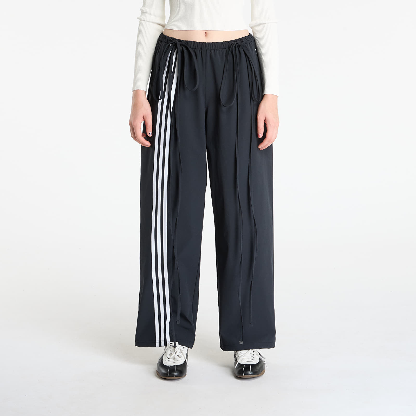 Sieviešu bikses adidas Ribbon Parachute Tracksuit Bottoms Black