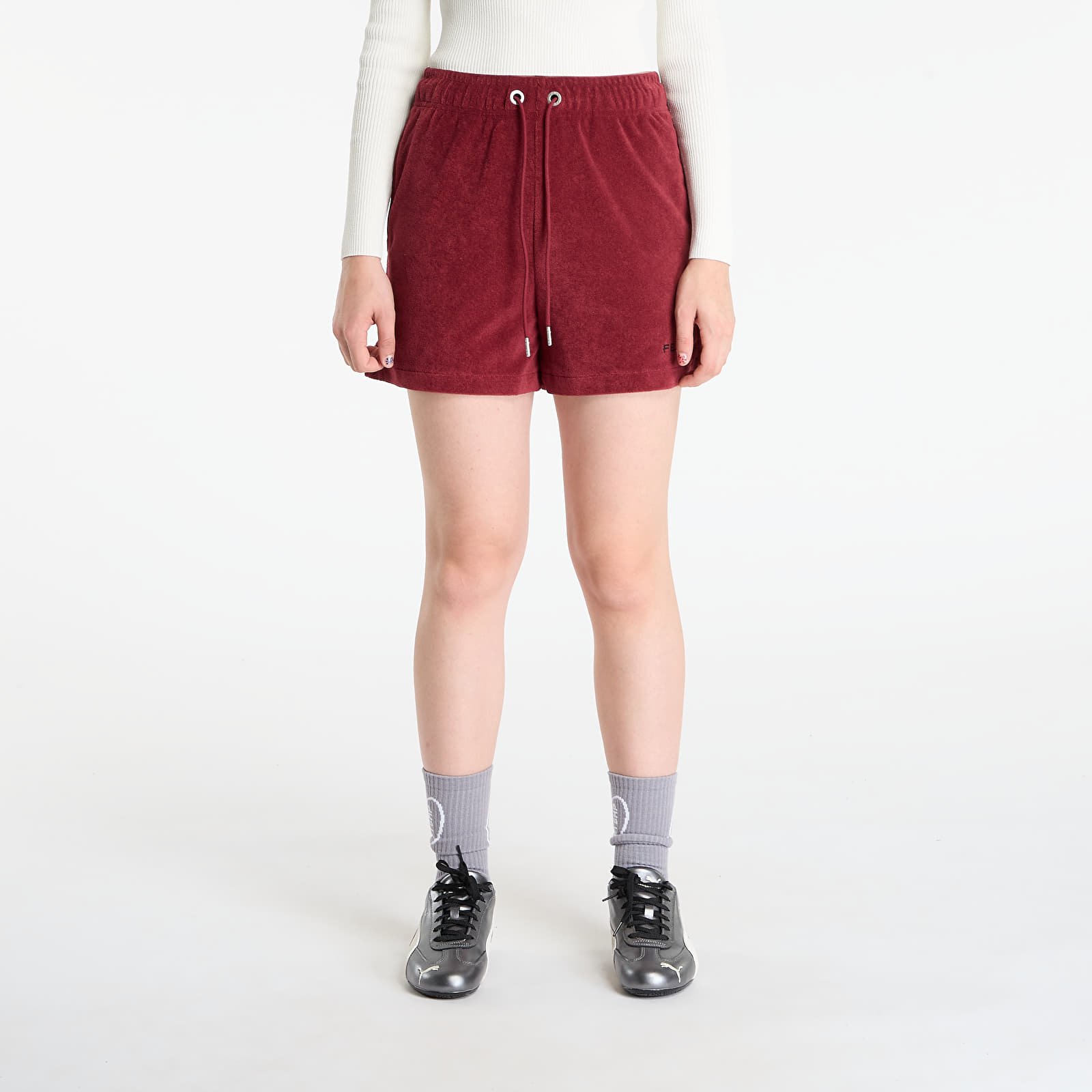 Naisten shortsit PUMA x FENTY Towel Terry Track Short Team Regal Red