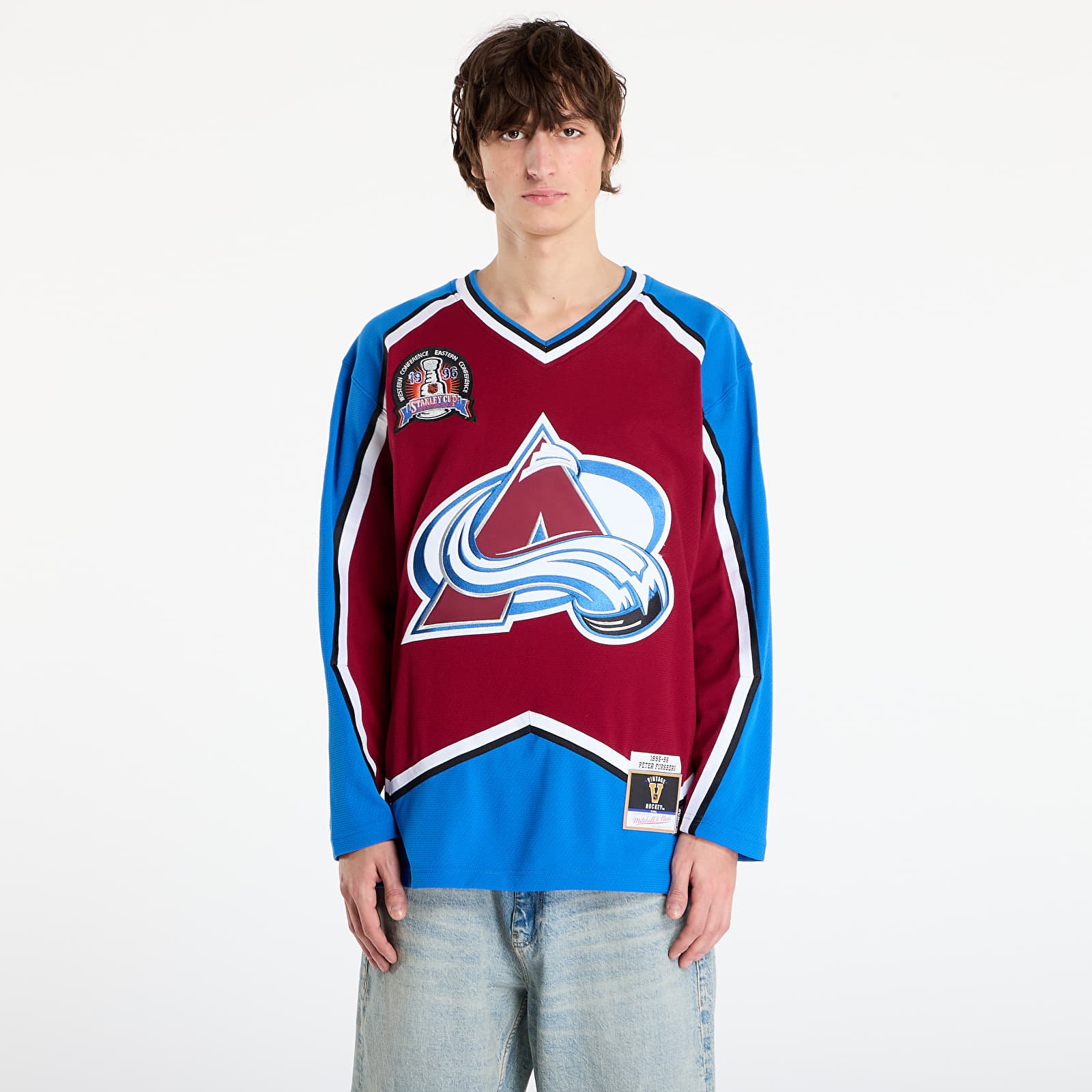 T-Shirts Männer Mitchell & Ness NHL Dark Jersey Avalanche 1995 Peter Forsberg Maroon