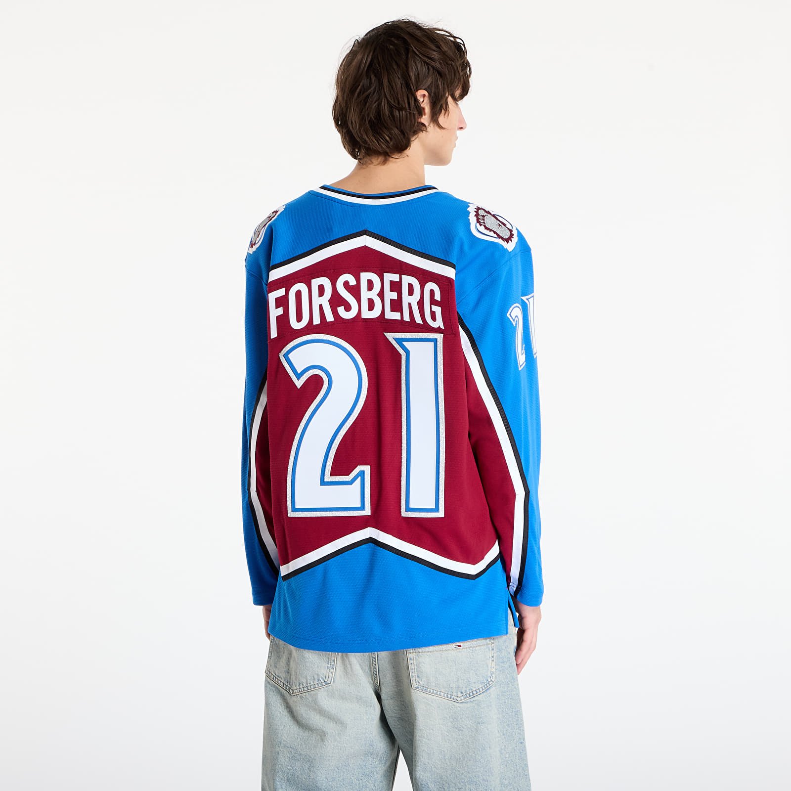 T-Shirts Männer Mitchell & Ness NHL Dark Jersey Avalanche 1995 Peter Forsberg Maroon