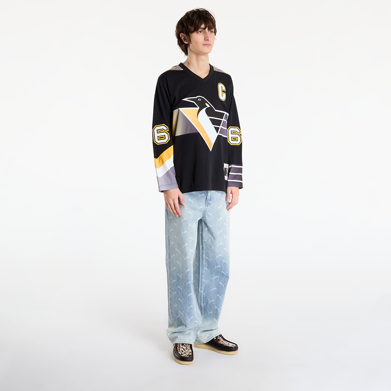 T-Shirts Männer Mitchell & Ness NHL Alternate Jersey Penguins 1996 Mario Lemieux Black