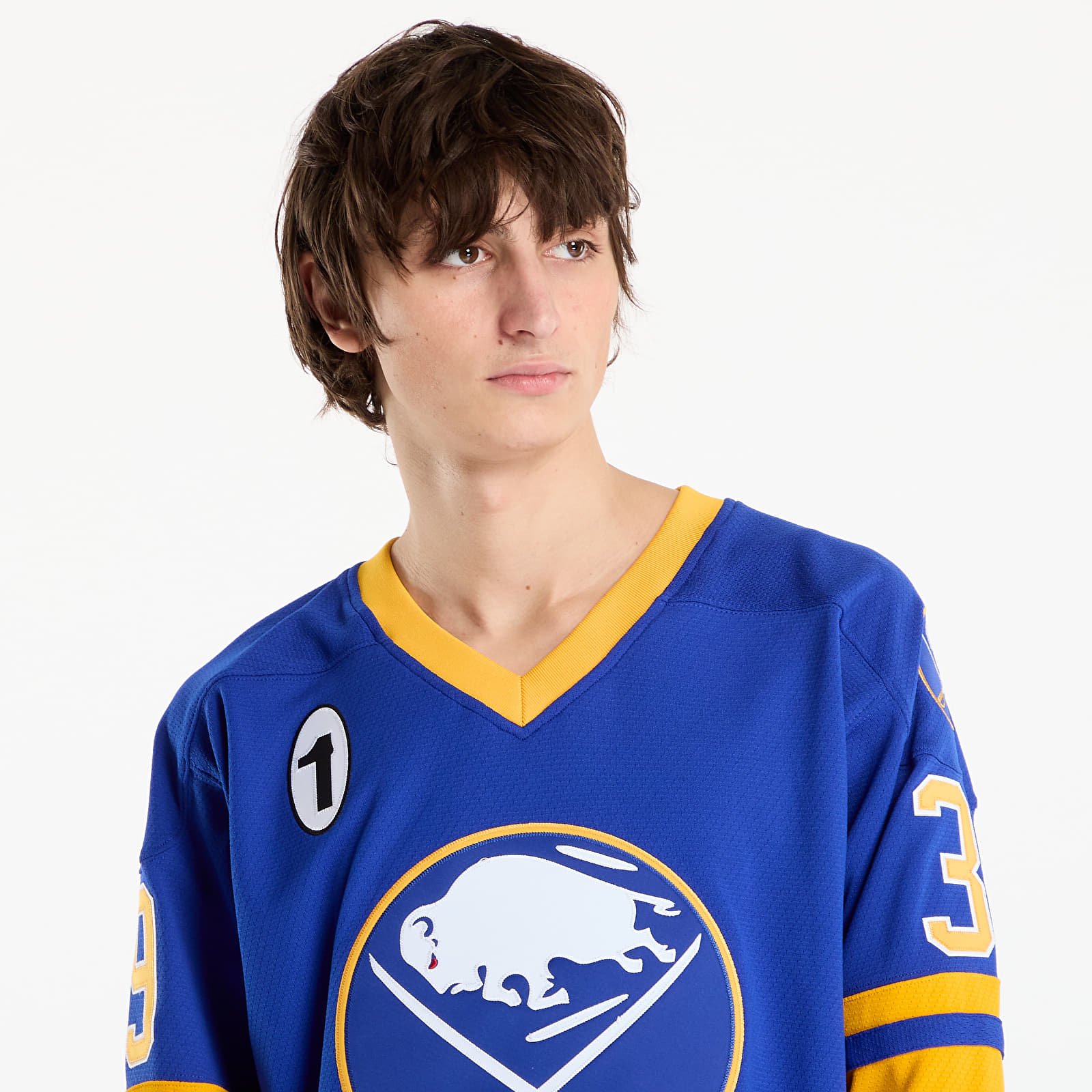 Tricouri bărbați Mitchell & Ness NHL Dark Jersey Sabres 1995 Dominik Hasek Royal