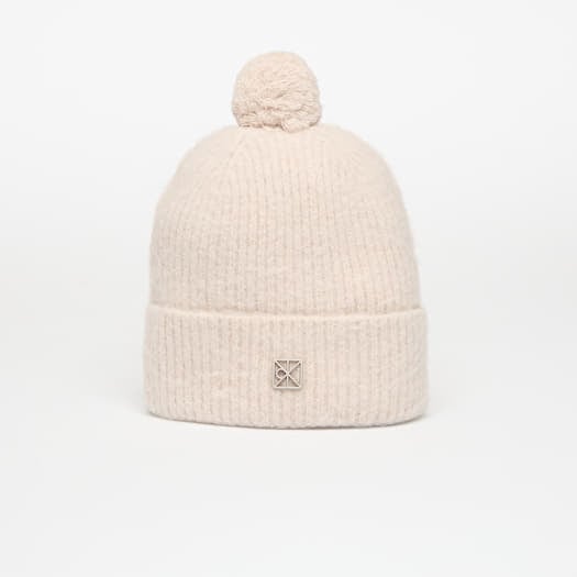 Mütze Calvin Klein Emblem Brushed Pompo Hat Brown