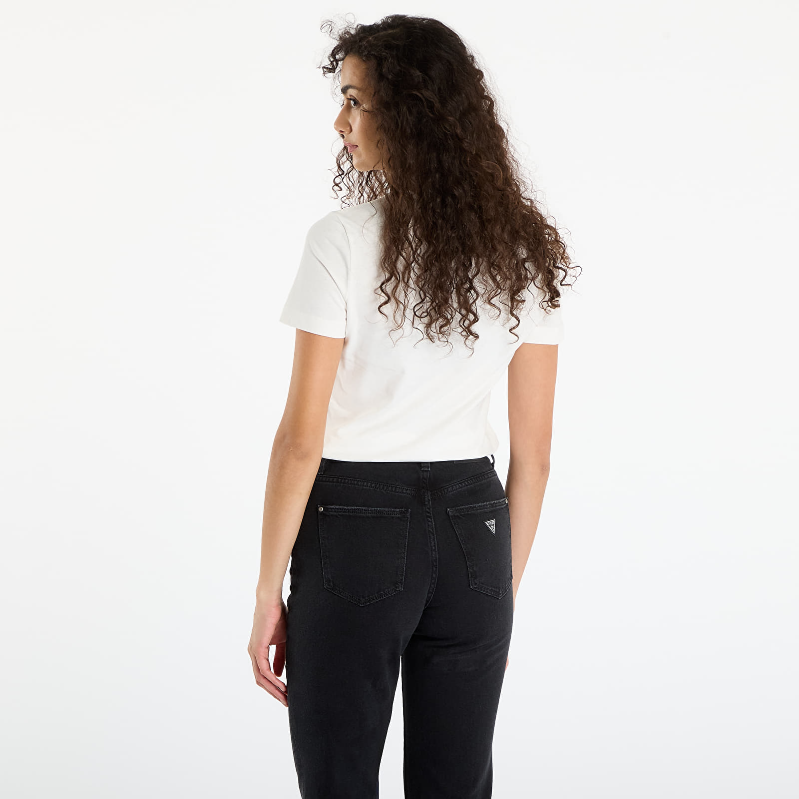 Trička GUESS Bibia Ss T-Shirt Cream