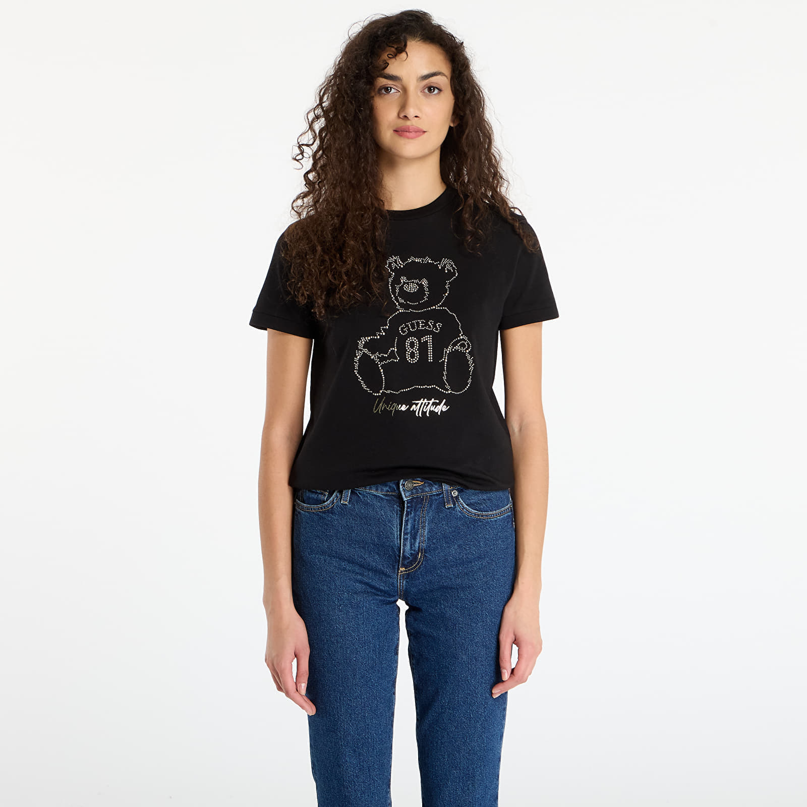 Tricou GUESS Unique Attitude Ss T-Shirt Black S