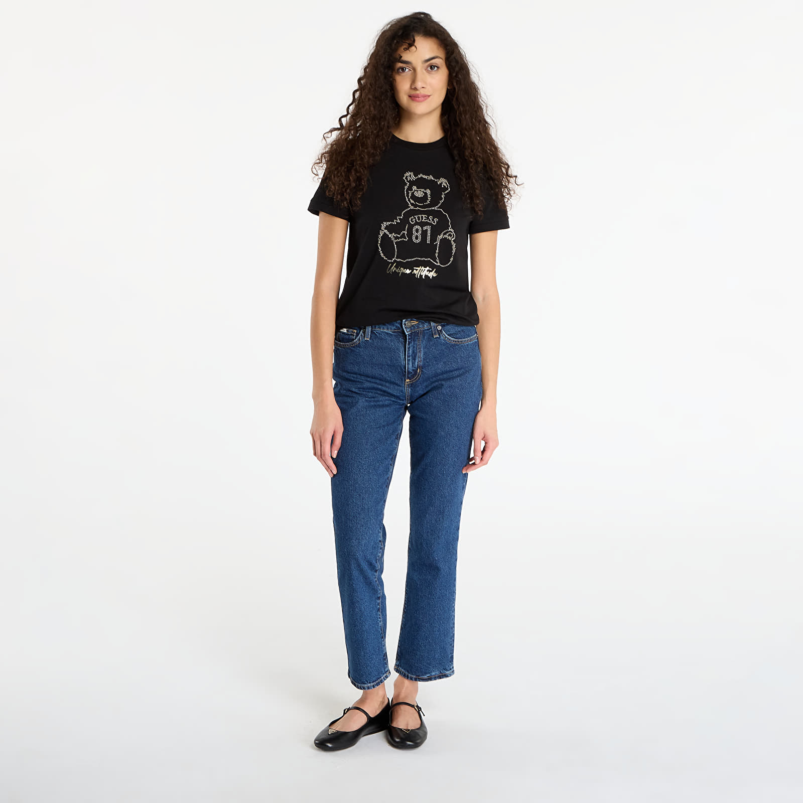 T-shirts GUESS Unique Attitude Ss T-Shirt Black
