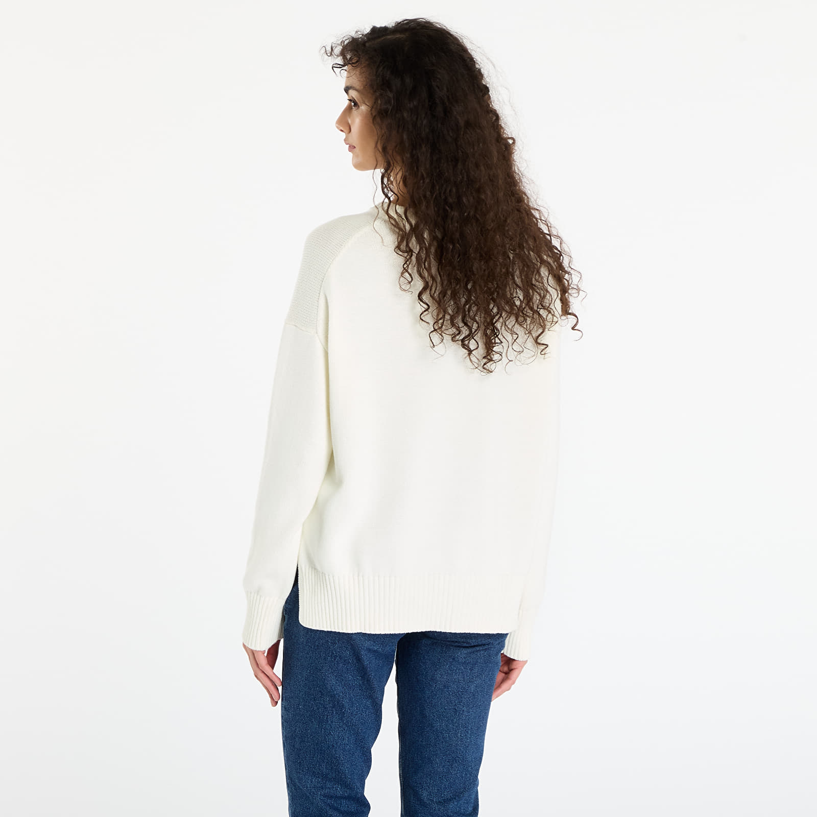 Пуловери Guess Jeans Ls Cn Big Triangl Cream