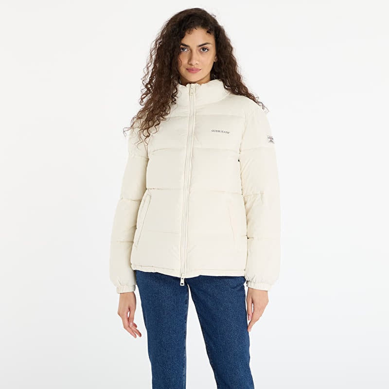 Chaqueta Guess Jeans Reg Lenght Puffer Cream