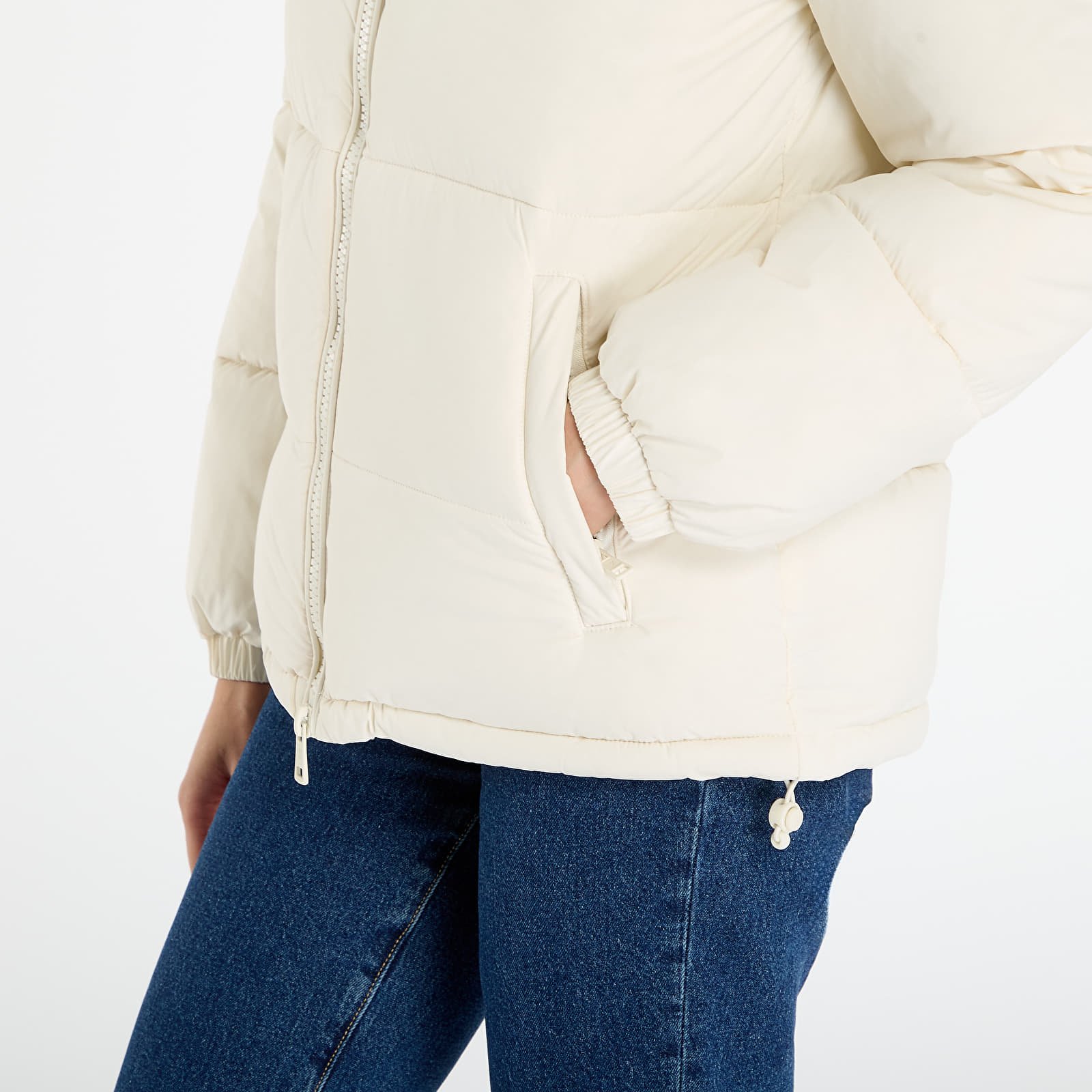Jakne Guess Jeans Reg Lenght Puffer Cream