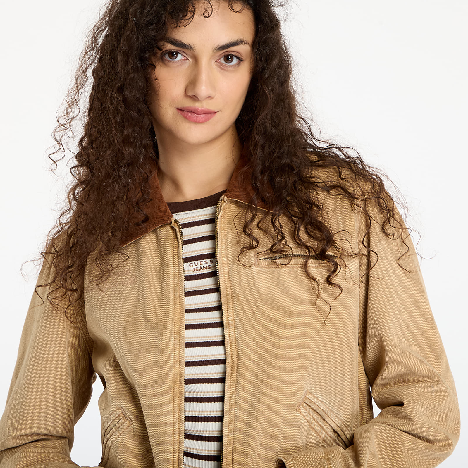 Jacken Guess Originals Cropped Workwear Beige