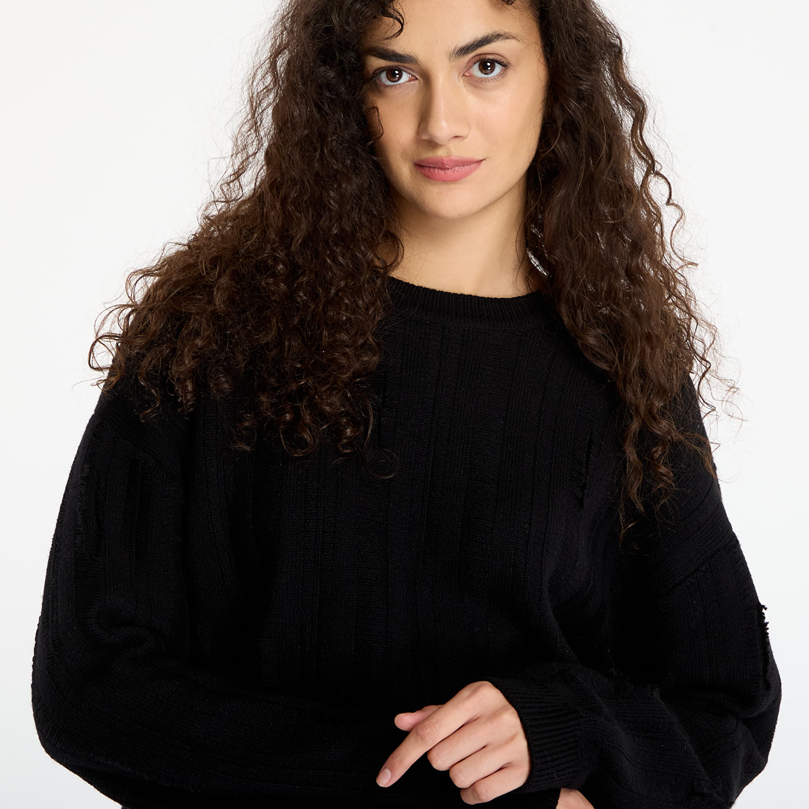 Sweaters Guess Originals Distressed Sweater Black