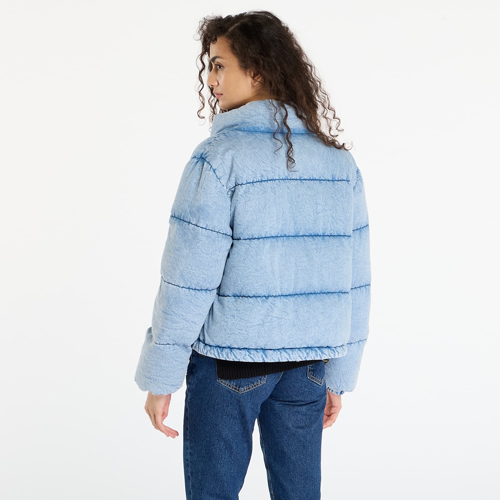 Joped Guess Jeans Denim Puffer Jack Washed Blue