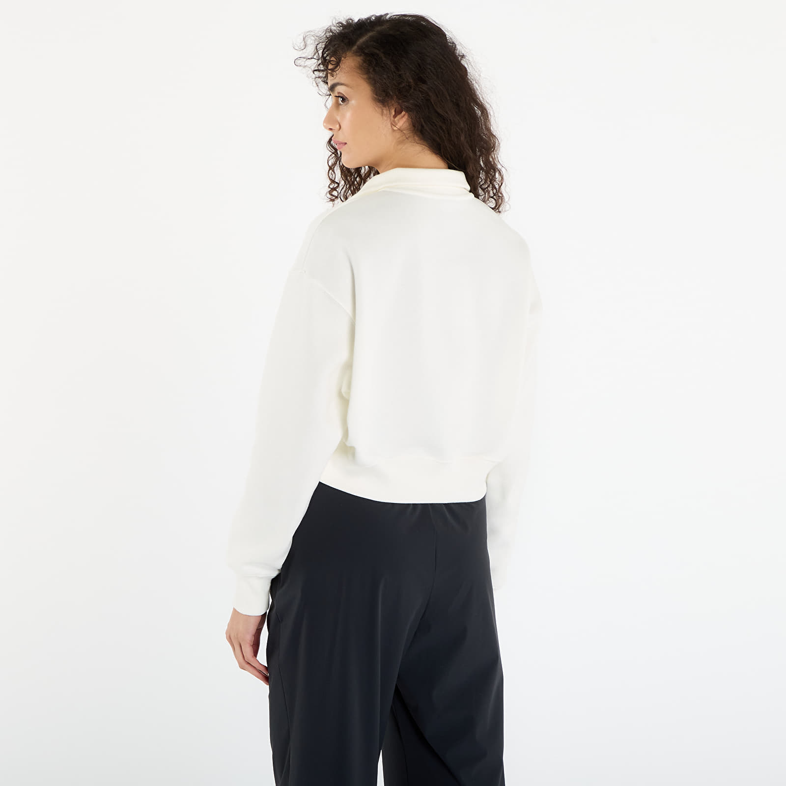 Sweatshirts Nike Sportswear Phoenix Fleece Women's 1/4-Zip Cropped Sweatshirt Sail/ Black