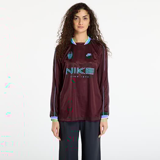 Jersey Nike Sportswear Women's Long-Sleeve Jersey Top Burgundy Crush/ Baltic Blue