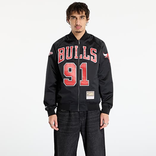 Jacke Mitchell & Ness NBA Maxxed Out Satin Jacket Bulls Dennis Rodman Black