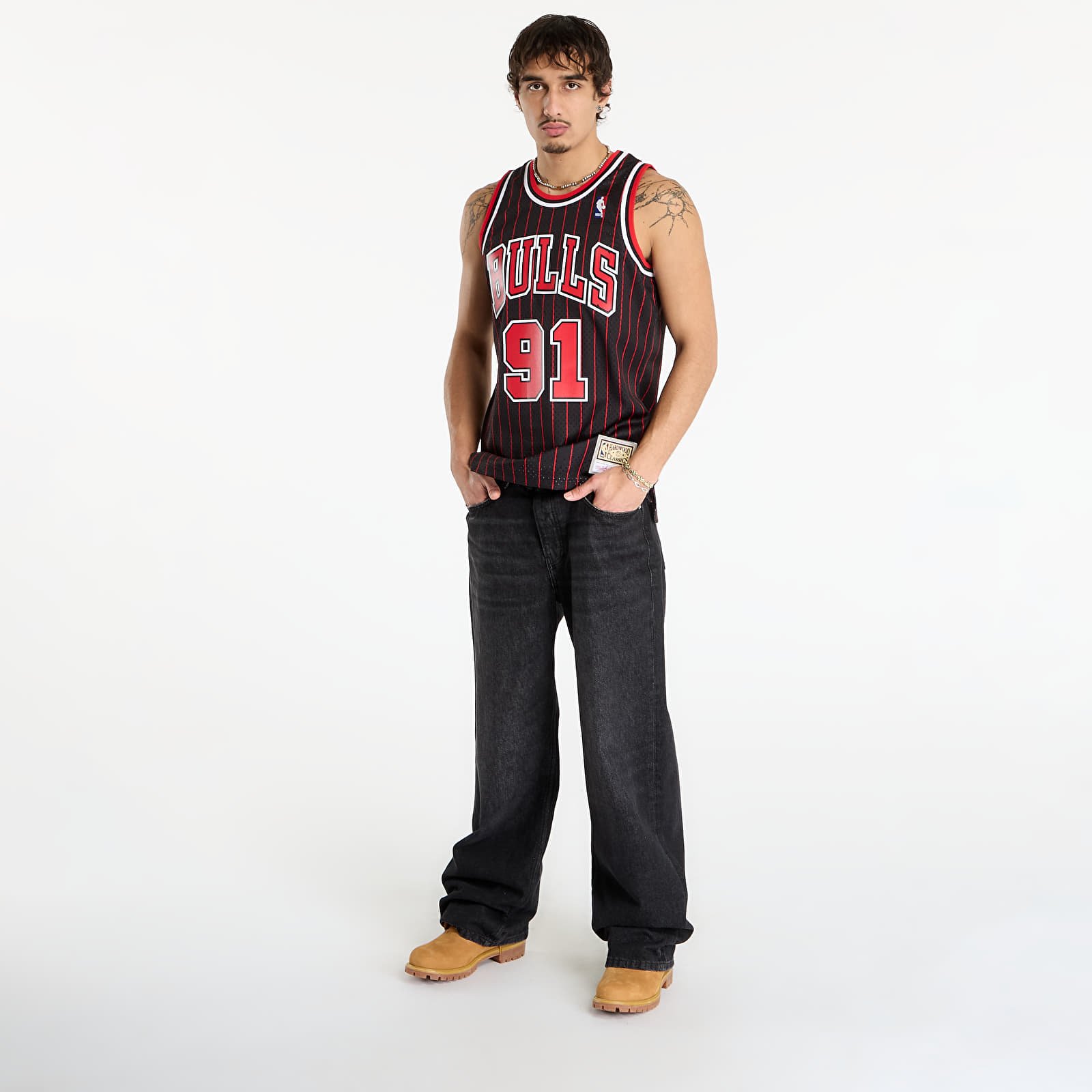 Canotta uomo Mitchell & Ness NBA Swingman Alternate Jersey Bulls 1995 Dennis Rodman Black