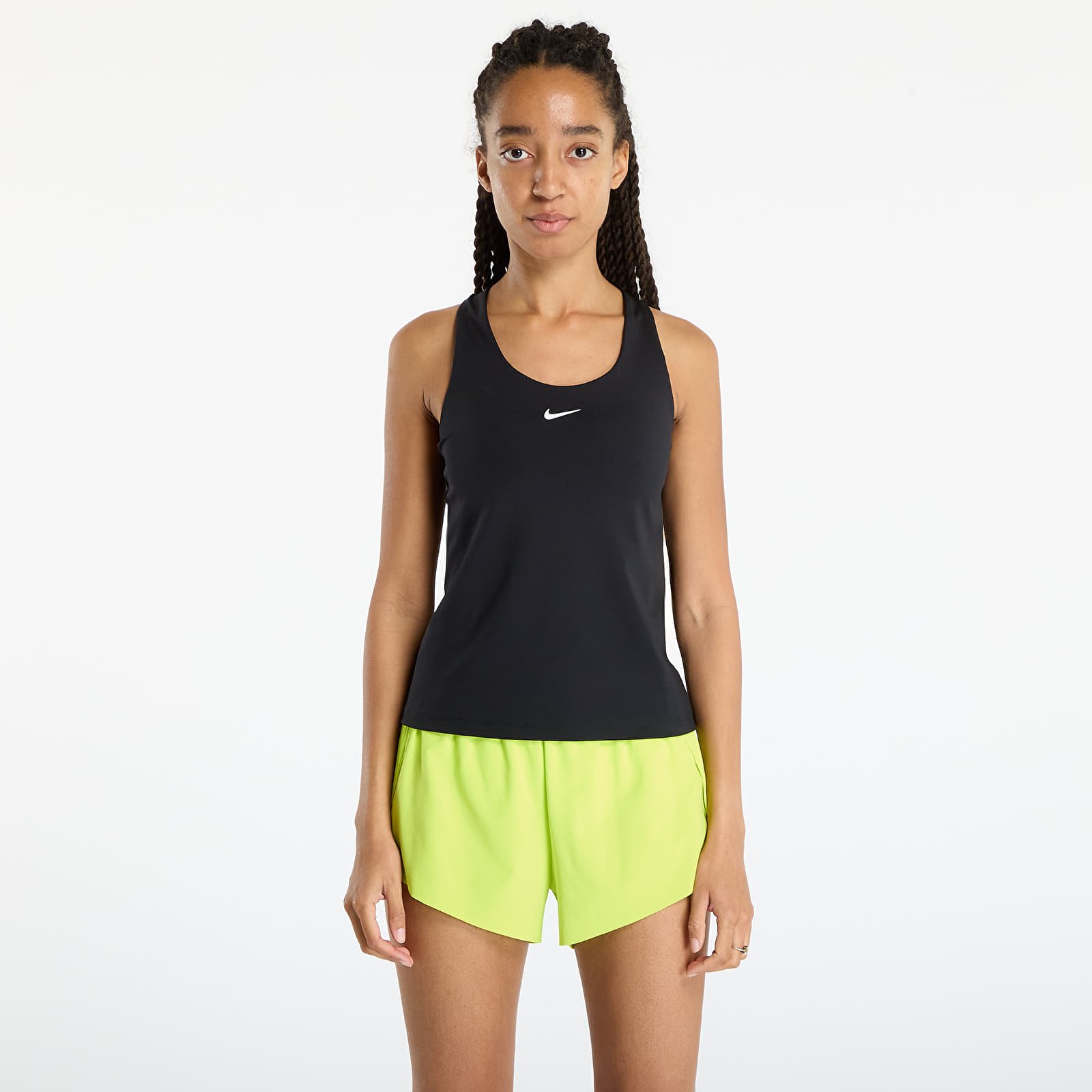 Tanktops für Frauen Nike Swoosh Women's Medium-Support Padded Sports Bra Tank Black/ Black/ White