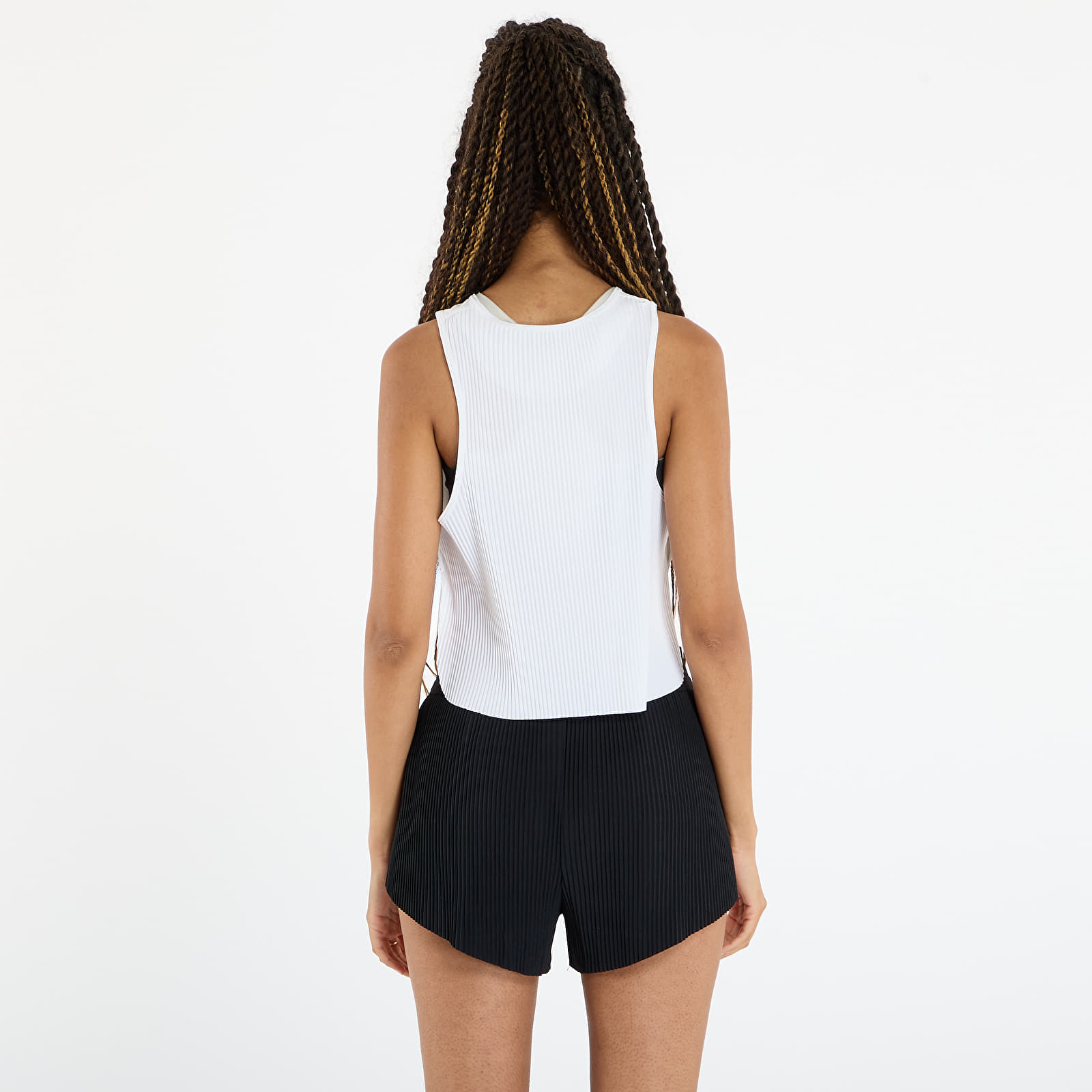 Canotta donna Nike AeroSwift Women's Dri-FIT ADV Cropped Running Tank Top White/ Black