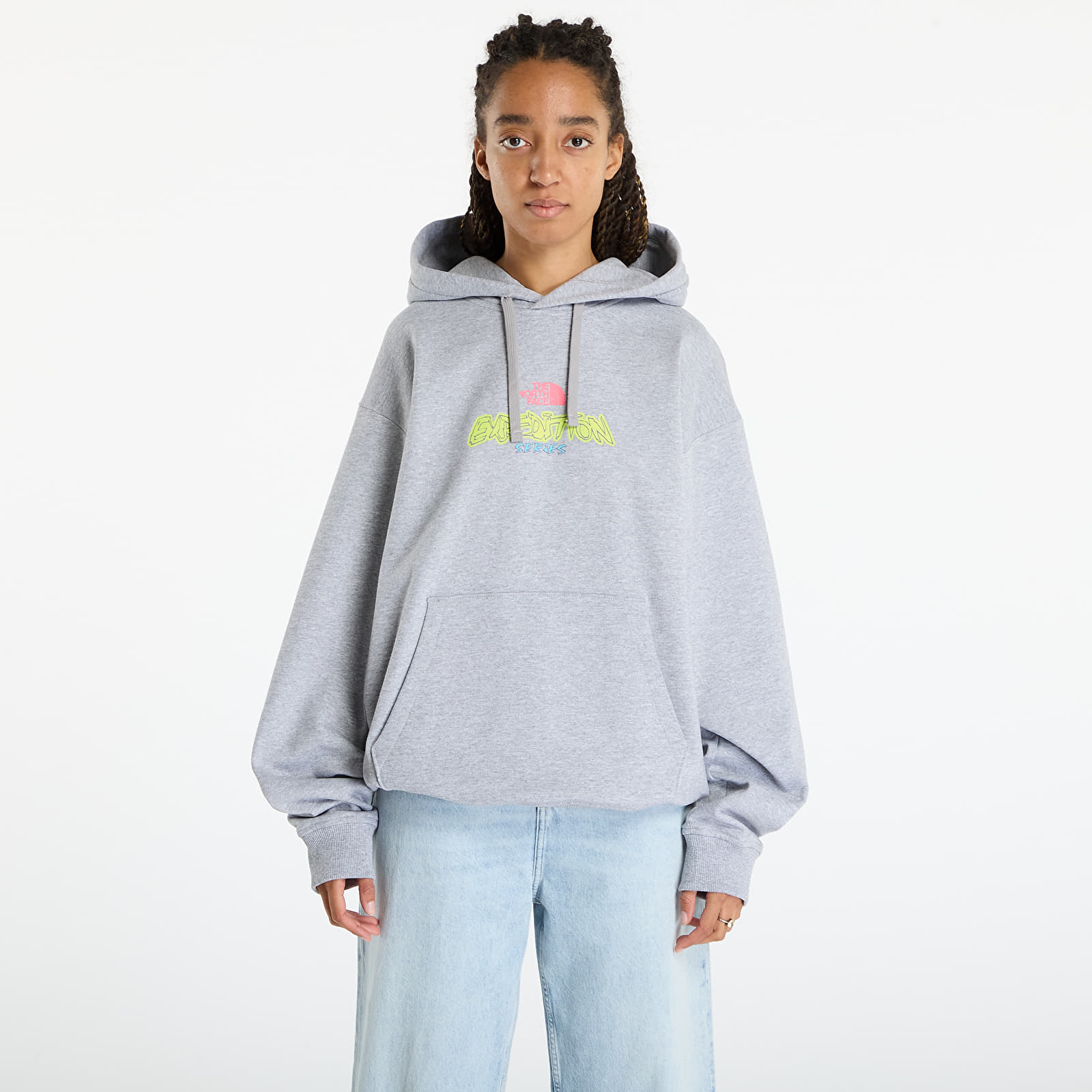 Мъжки суичъри The North Face U Expedition Celebration Oversized Hoodie UNISEX Light Grey Heather