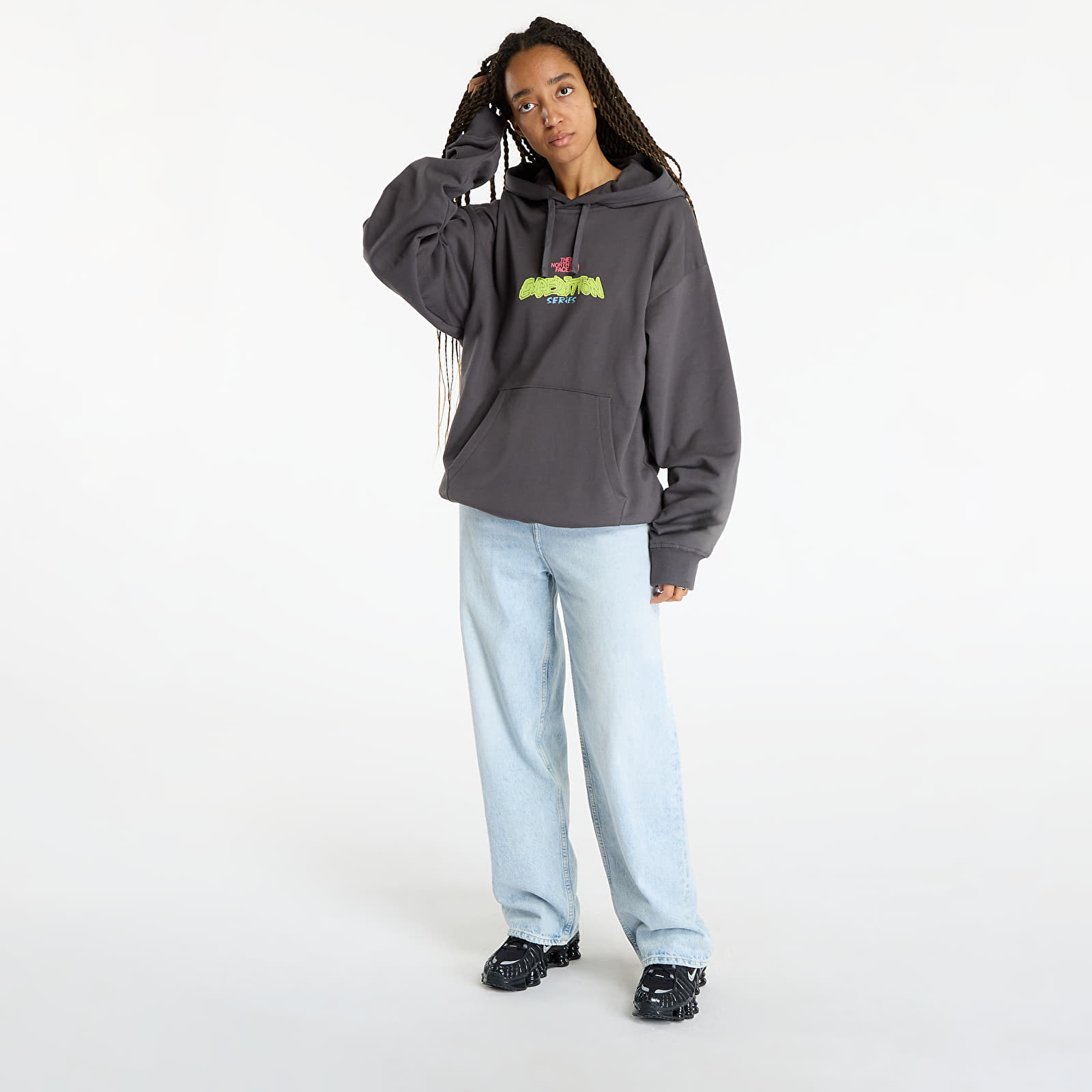 Мъжки суичъри The North Face U Expedition Celebration Oversized Hoodie UNISEX Anthracite Grey