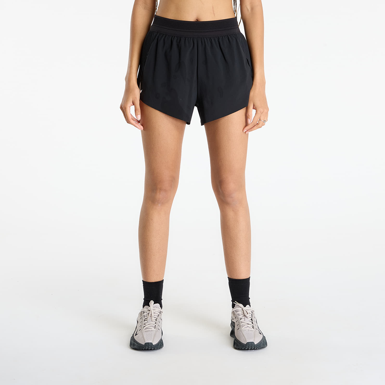 Nike AeroSwift Women's Dri-FIT ADV Mid-Rise 3" Brief-Lined Running Shorts Black/ White S