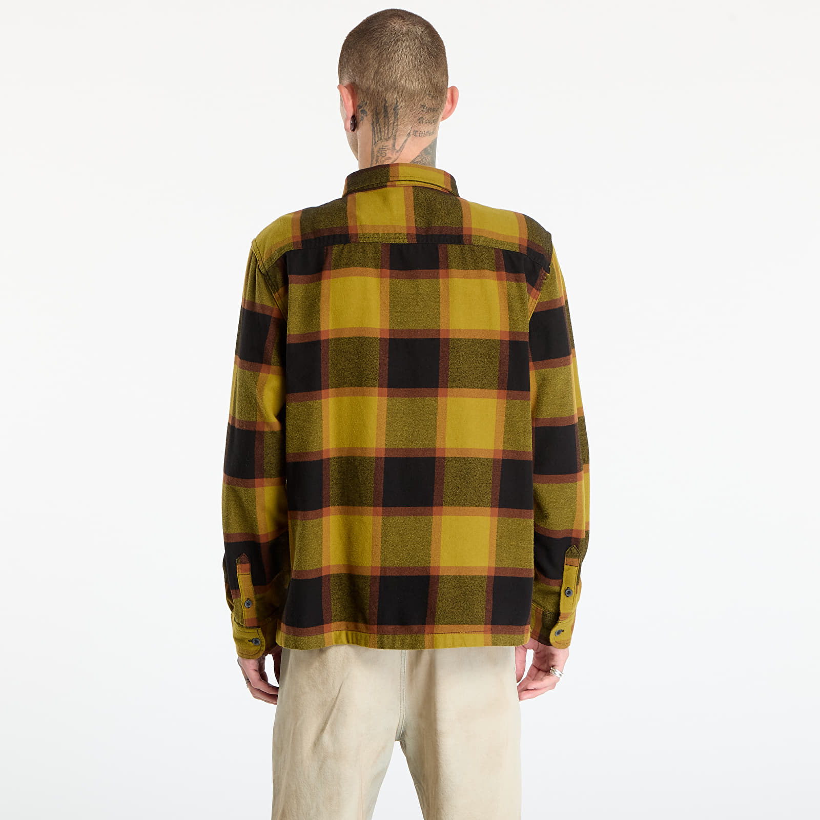 Herren-Hemden Vans Larkspur Plaid Flannel Burnt Gold/ Black