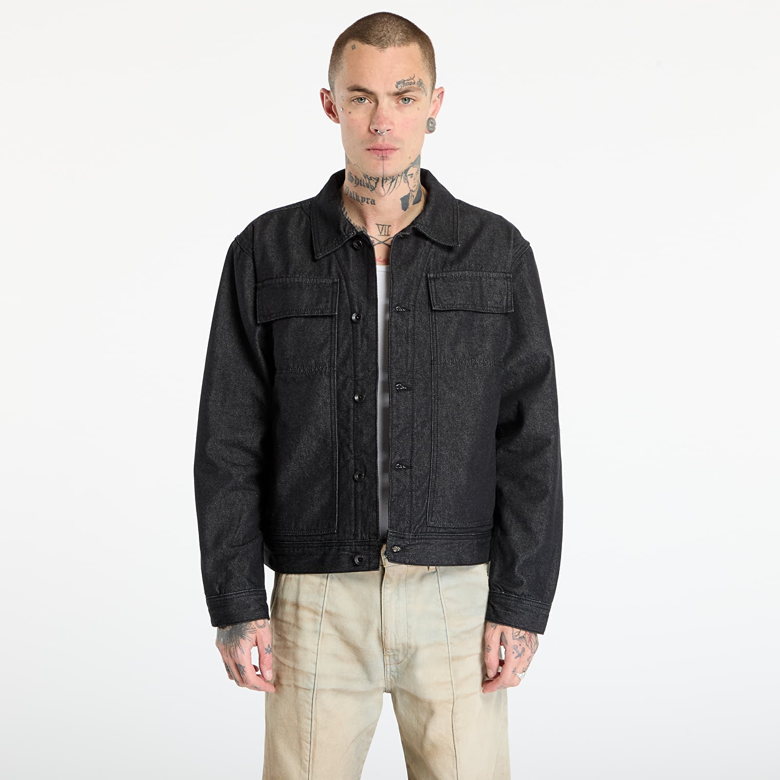 Giacche da uomo Vans LX McAvoy Lined Trucker Black Rinse