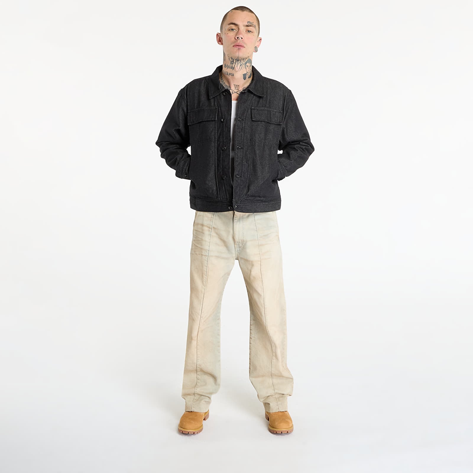 Giacche da uomo Vans LX McAvoy Lined Trucker Black Rinse