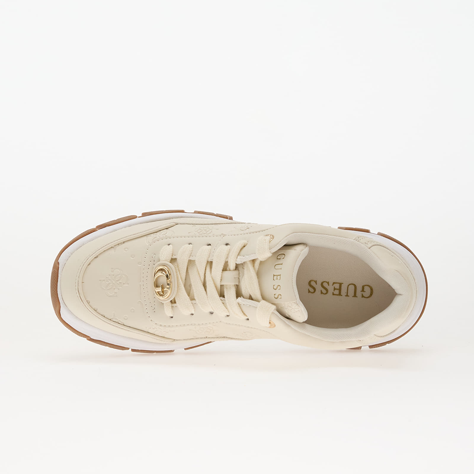 Дамски кецове и обувки Guess Berrett 2 Cream