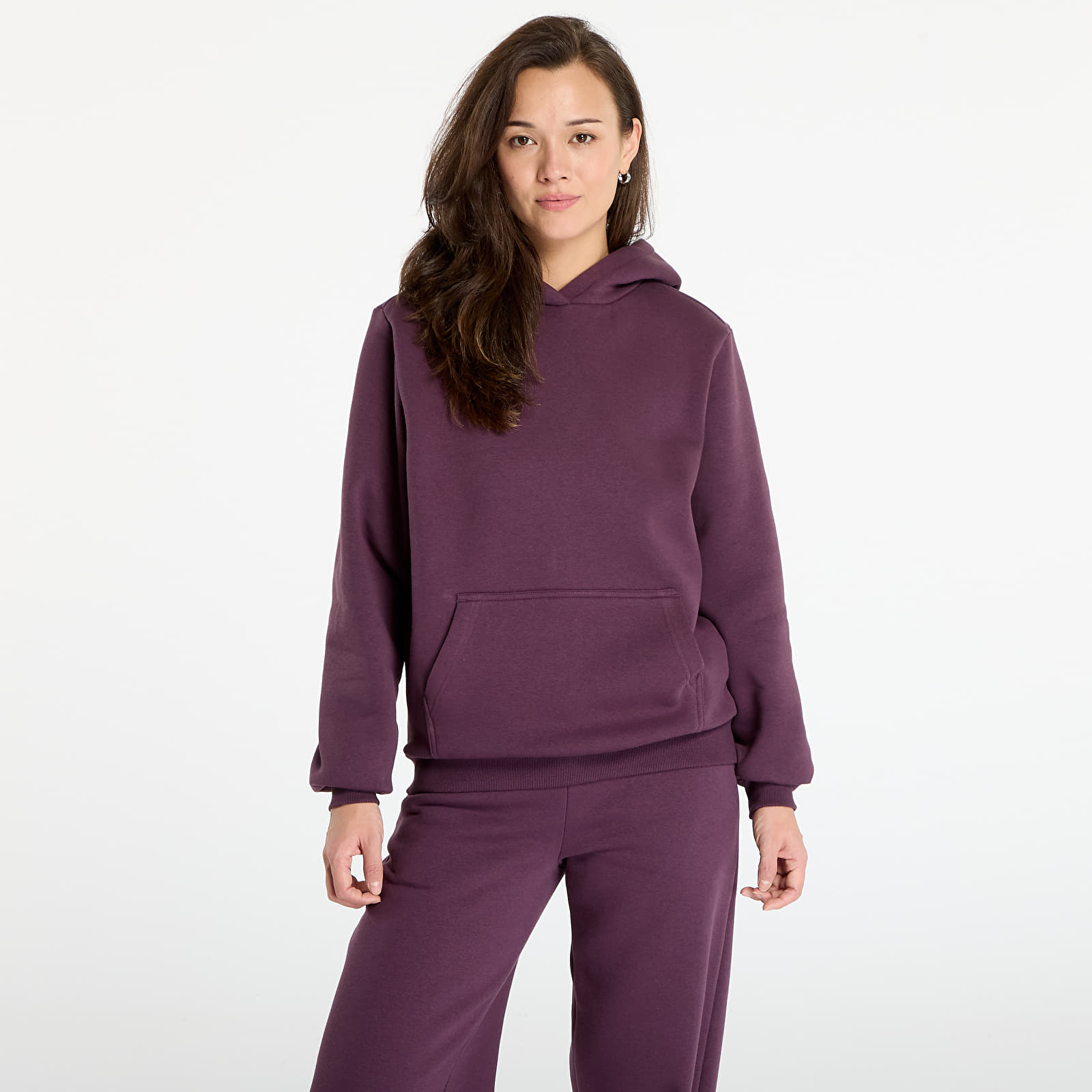 Hoodies and sweatshirts  Urban Classics Ladies Fluffy Hoody Plum Purple