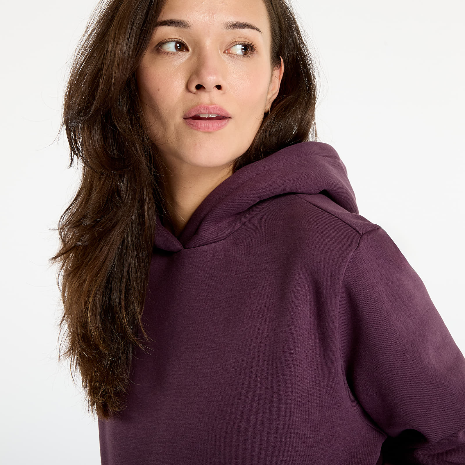 Hoodies and sweatshirts  Urban Classics Ladies Fluffy Hoody Plum Purple