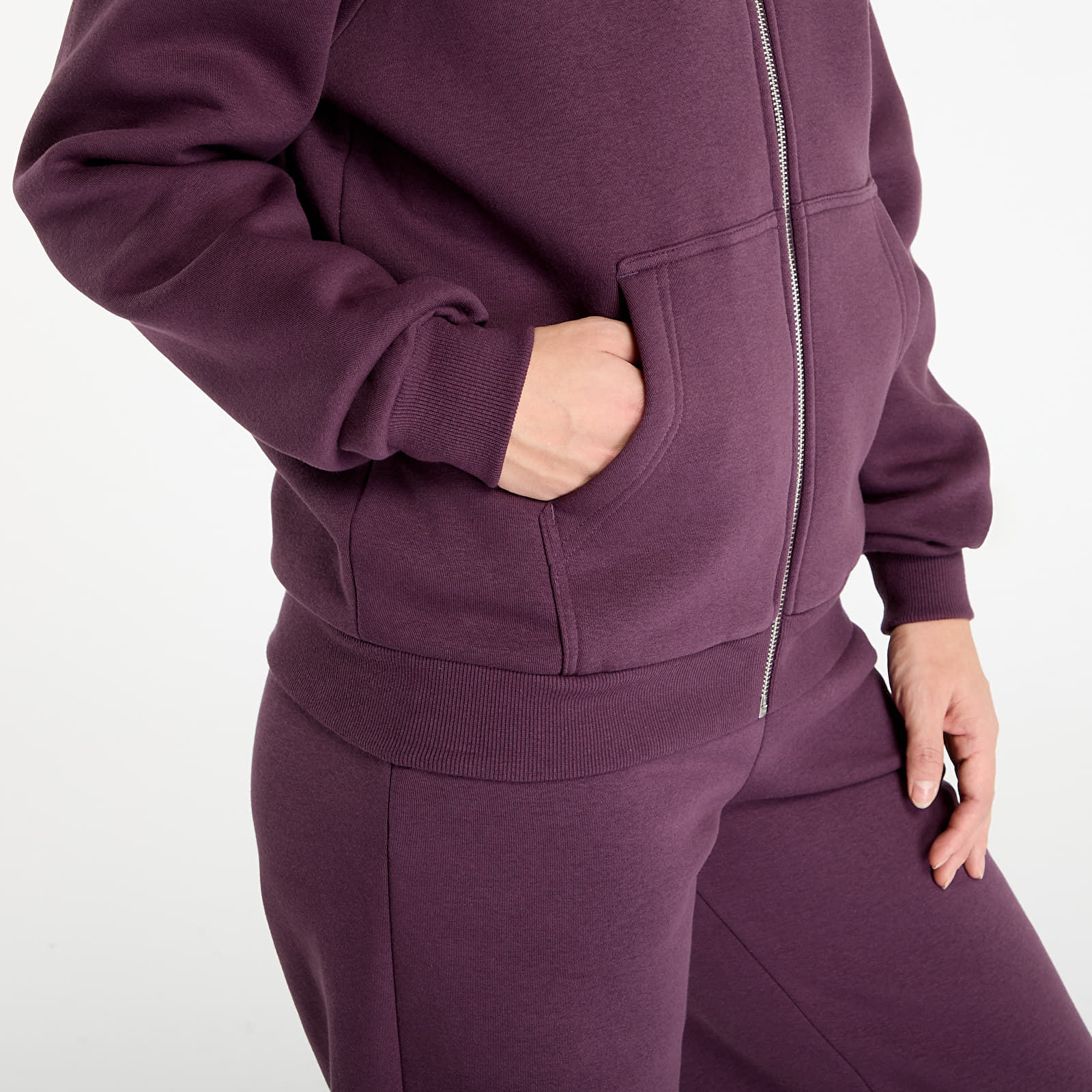 Felpe Urban Classics Ladies Fluffy Zip Hoody Plum Purple
