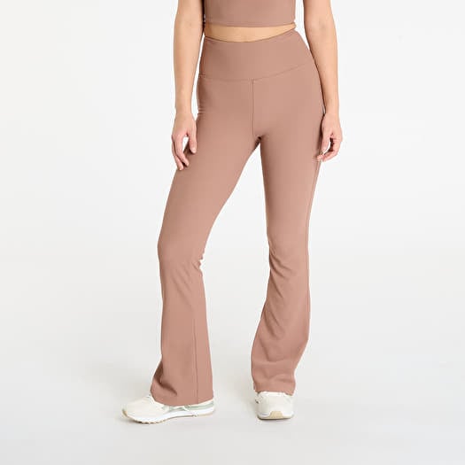 Leggins Urban Classics Ladies Flared Leggings Rib Light Brown