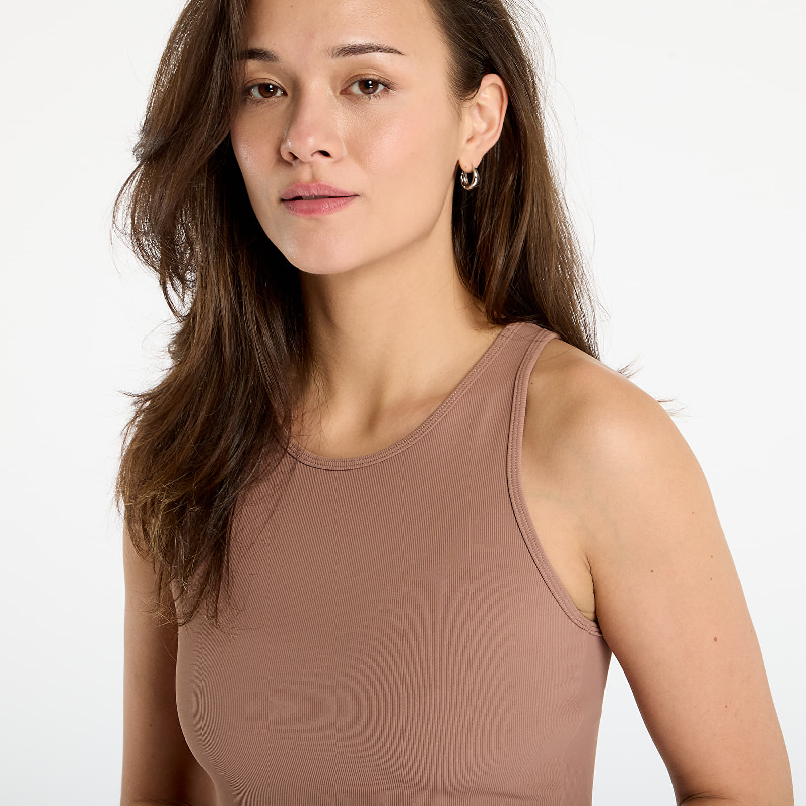 Tank Tops Urban Classics Ladies Sports Top Rib Light Brown