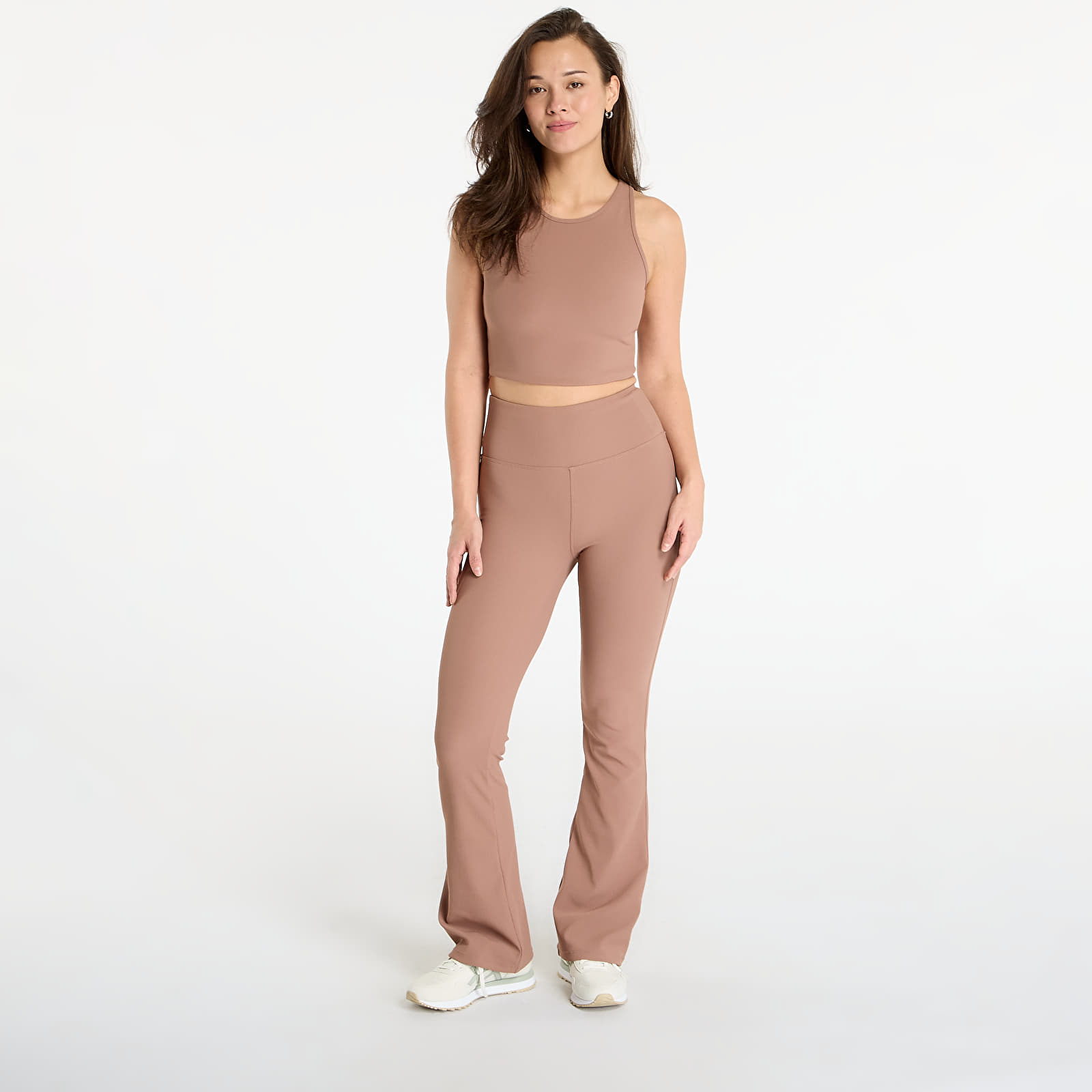 Tank Tops Urban Classics Ladies Sports Top Rib Light Brown