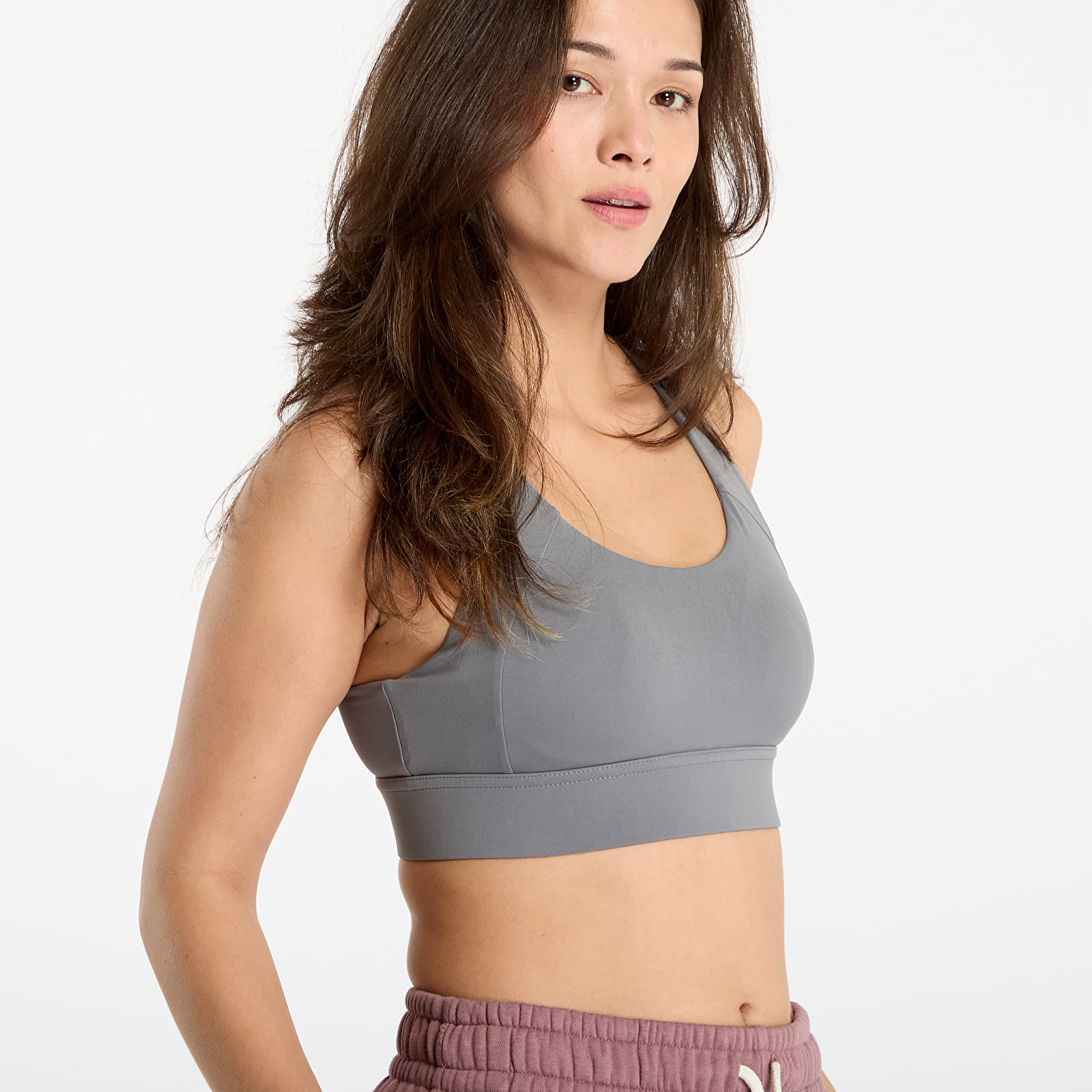 Podprsenky Urban Classics Ladies Sports Bra Senior Grey