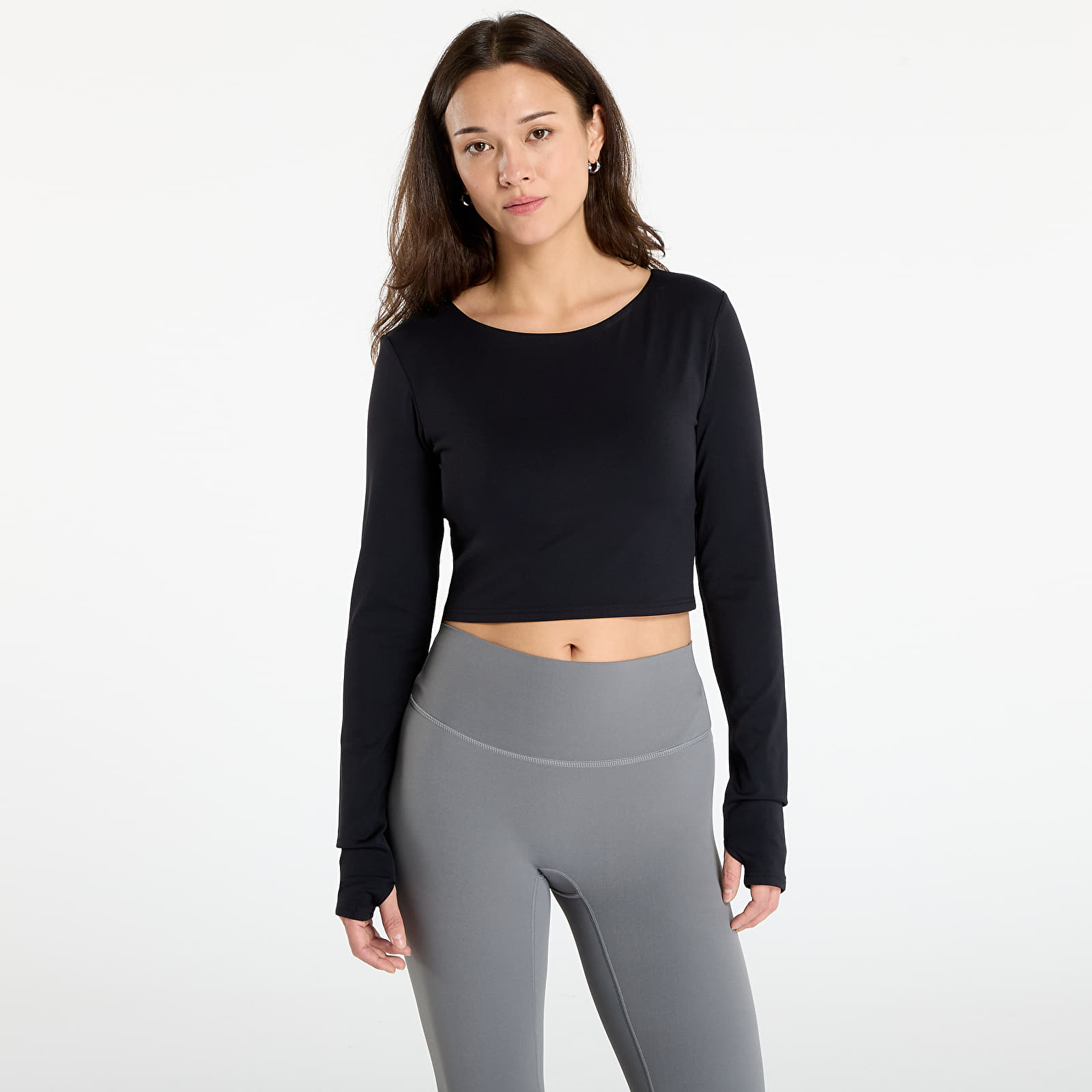 Tričká Urban Classics Ladies Sports Longsleeve Black