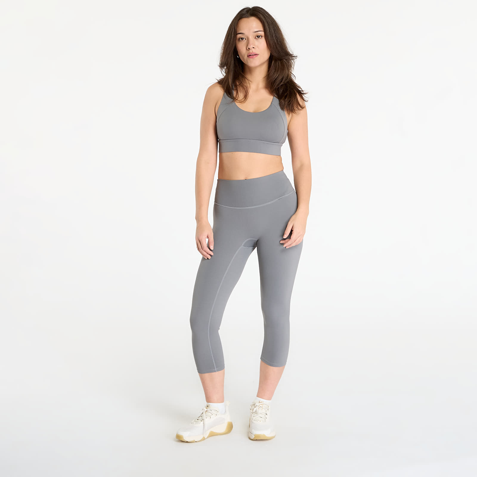 Leggings Urban Classics Ladies Capri Leggings Senior Grey
