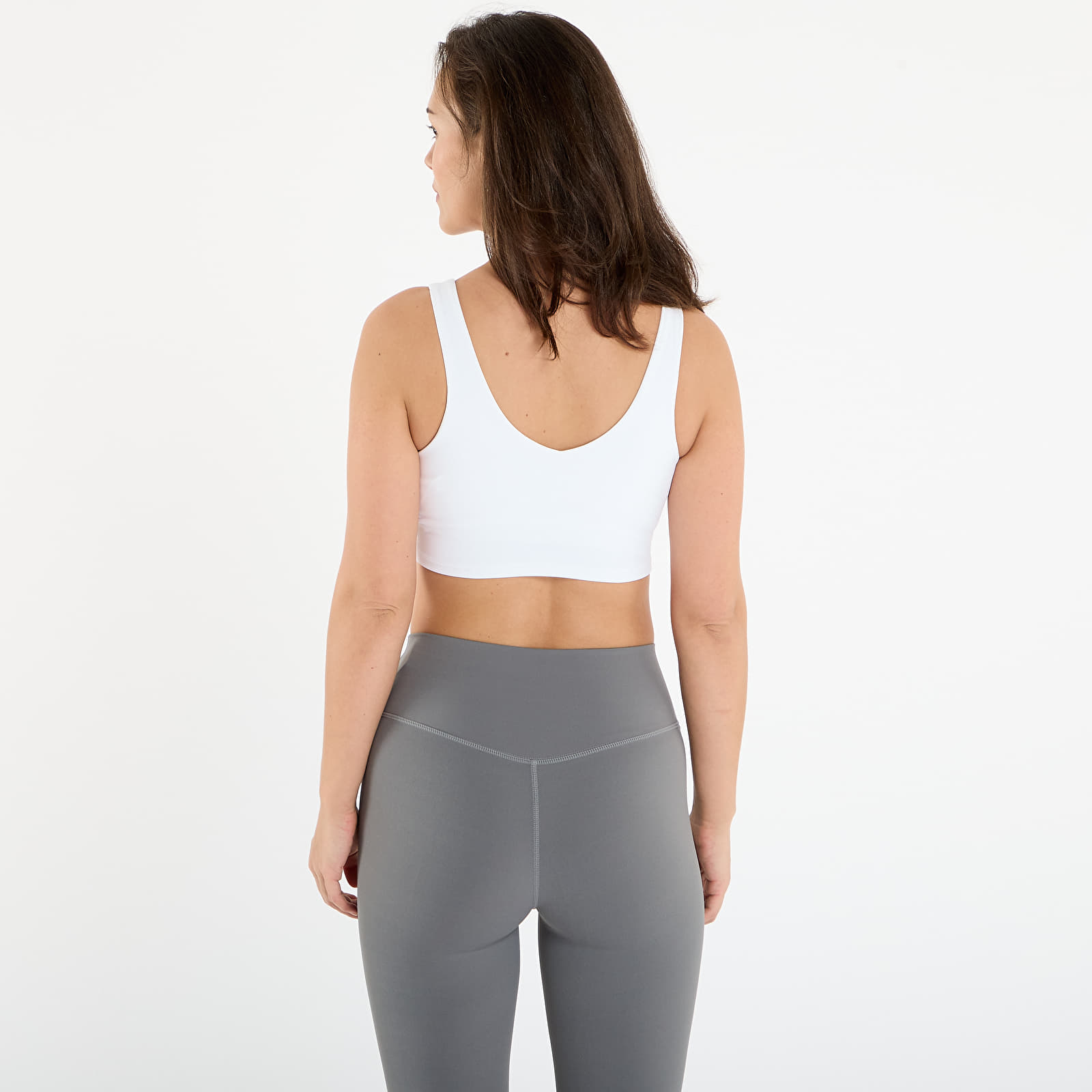 Modrčki  Urban Classics Ladies Sports Bra low back White