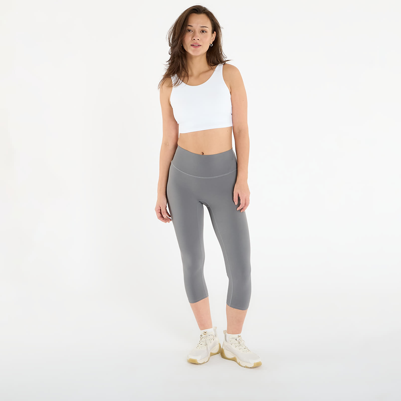 Modrčki  Urban Classics Ladies Sports Bra low back White