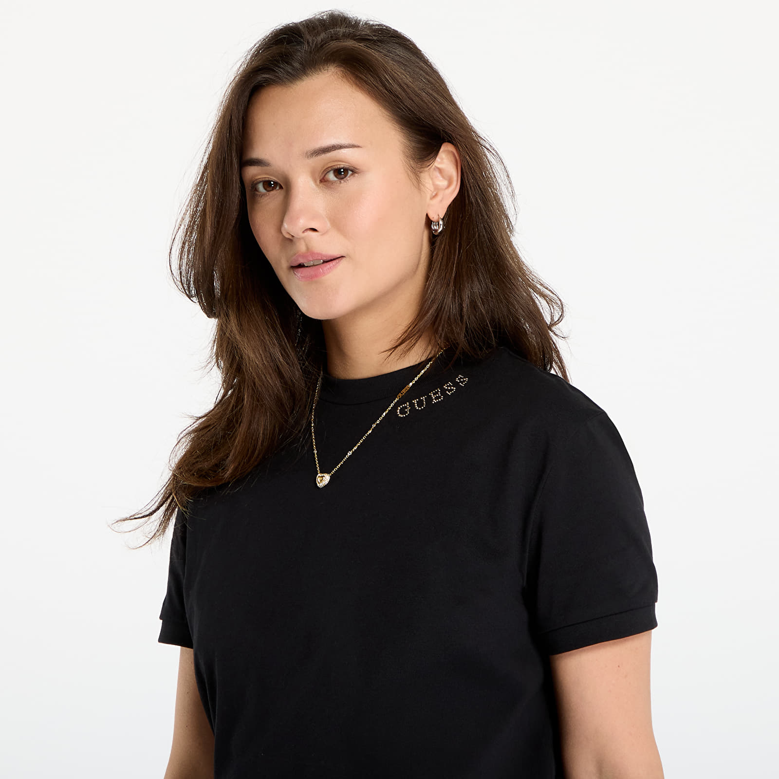 Trička Guess Calida Ss T-Shirt Jet Black