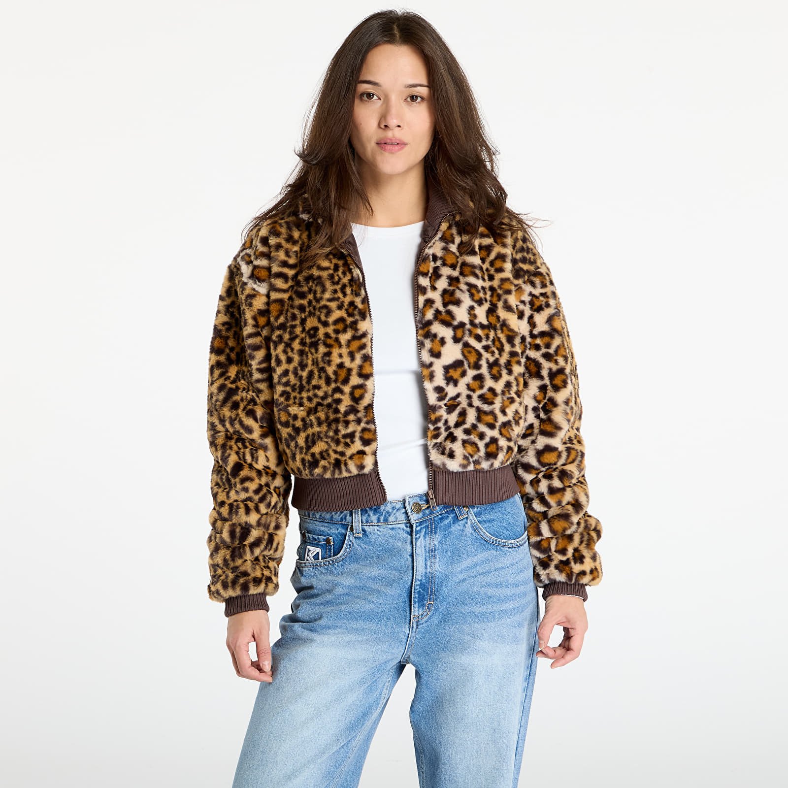 Jacket Urban Classics Ladies Cropped Faux Fur Leo Jacket Leo S